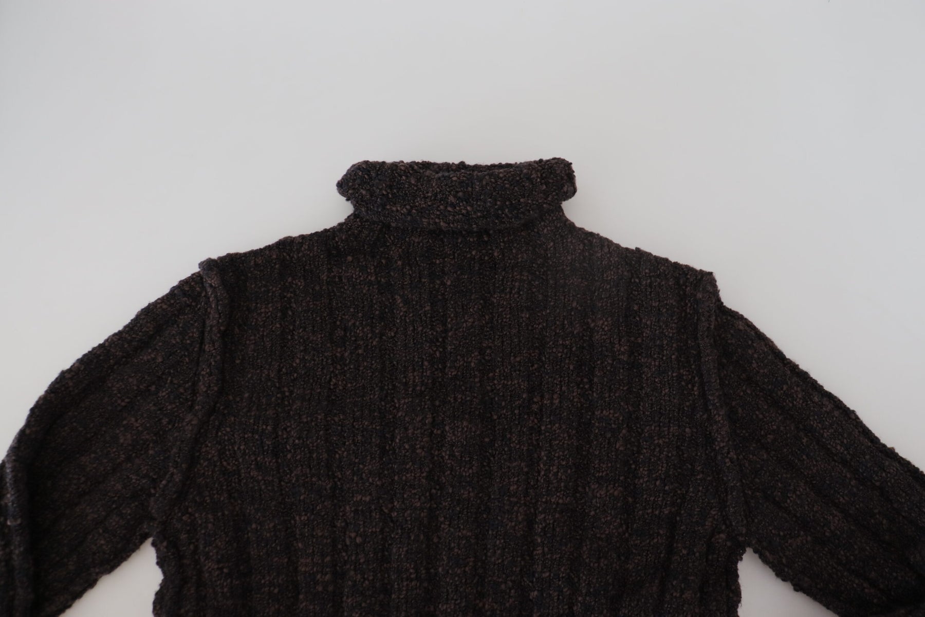 Dolce & Gabbana Brown Wool Knit Turtleneck Pullover Sweater | Regal Royce