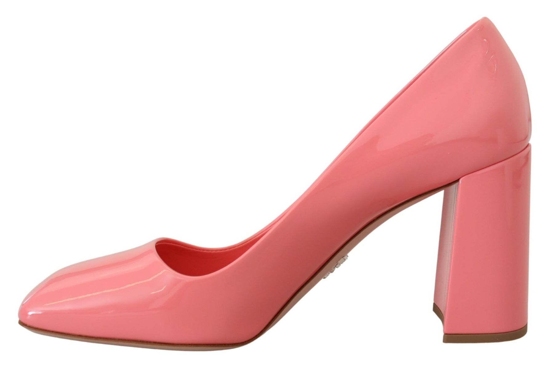 Prada Pink Patent Leather Block Heels Pumps Classic | Regal Royce