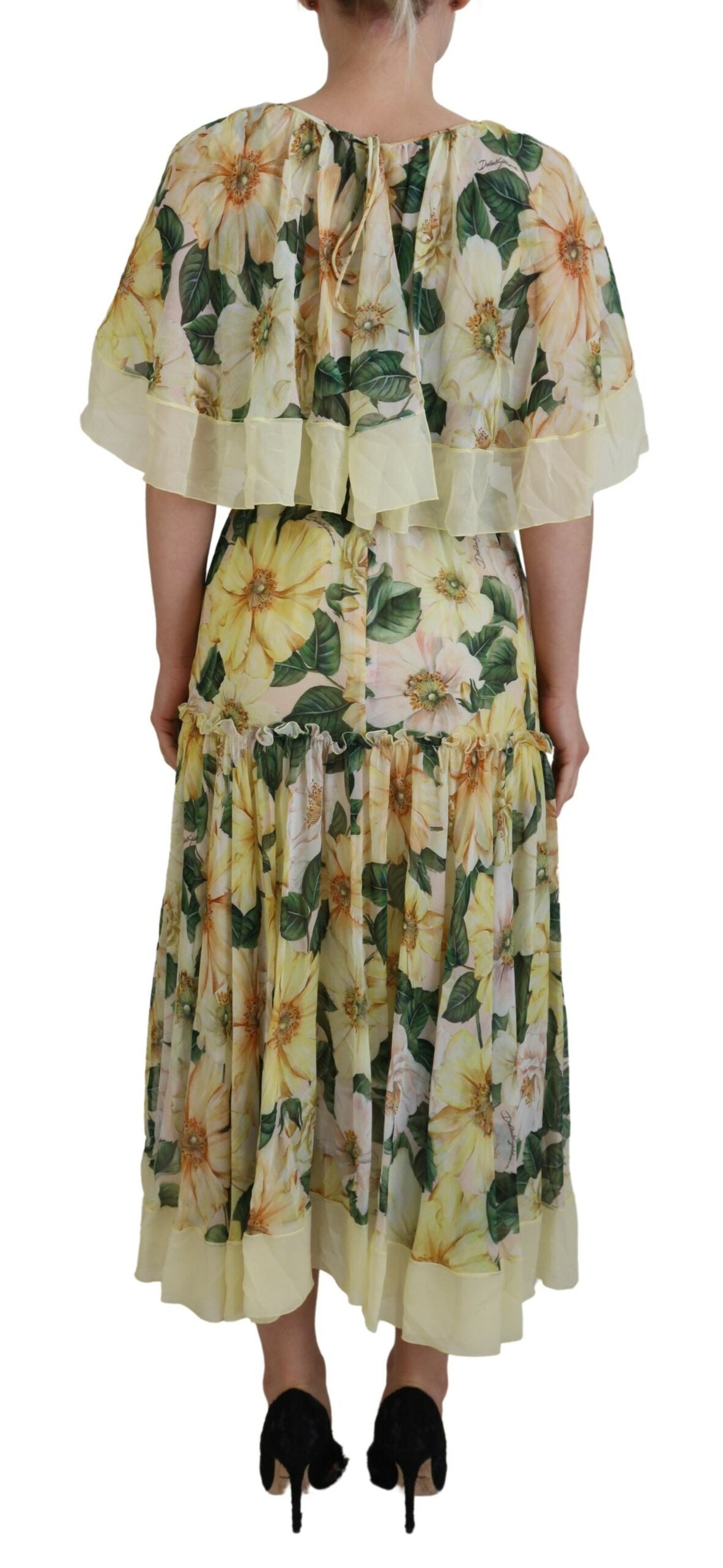 Dolce & Gabbana Multicolor Silk Floral Print Long Maxi Dress | Regal Royce