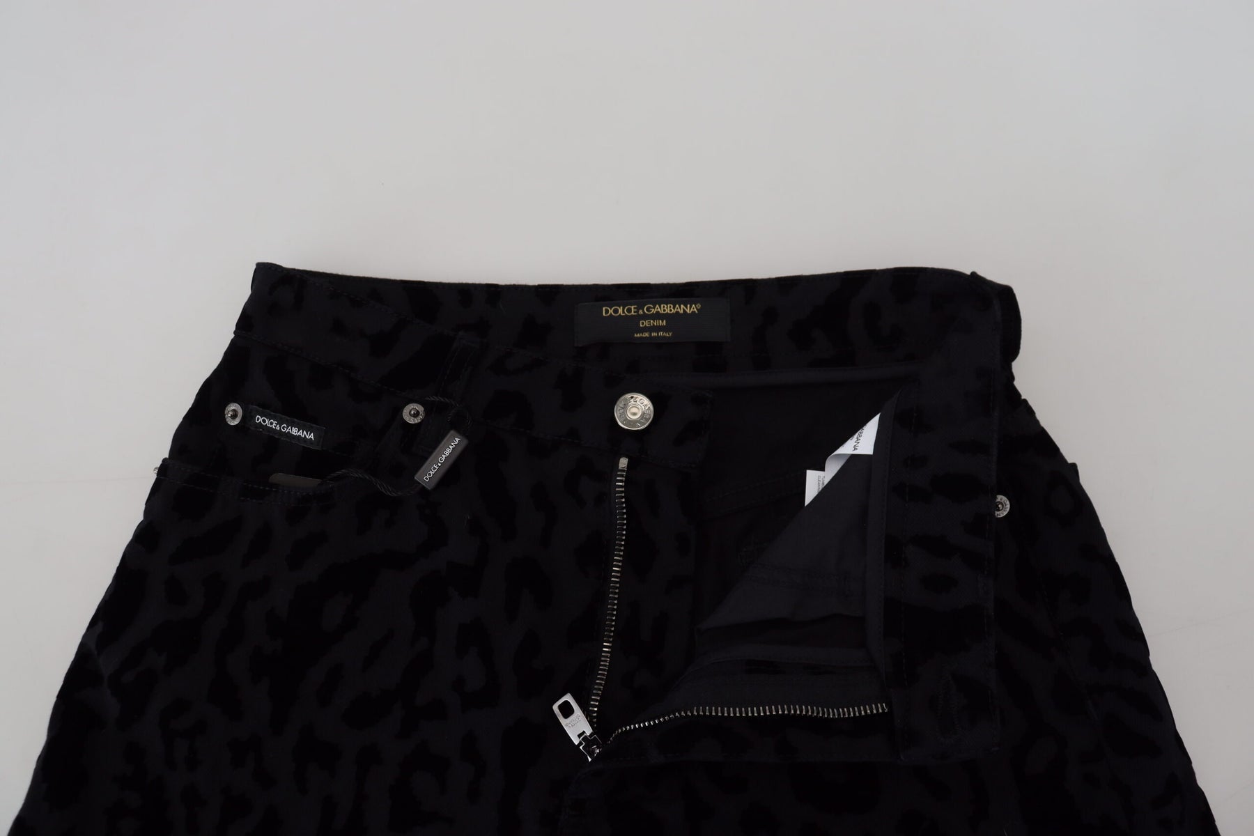 Dolce & Gabbana Black Denim Cotton Stretch Hot Pants Shorts | Regal Royce