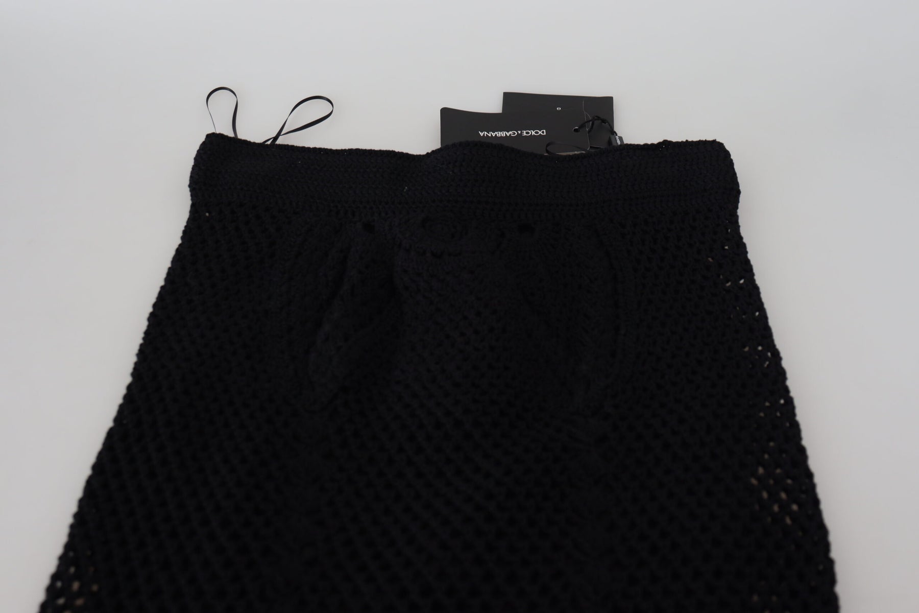 Dolce & Gabbana Black Knitted Cotton High Waist Mermaid Skirt | Regal Royce