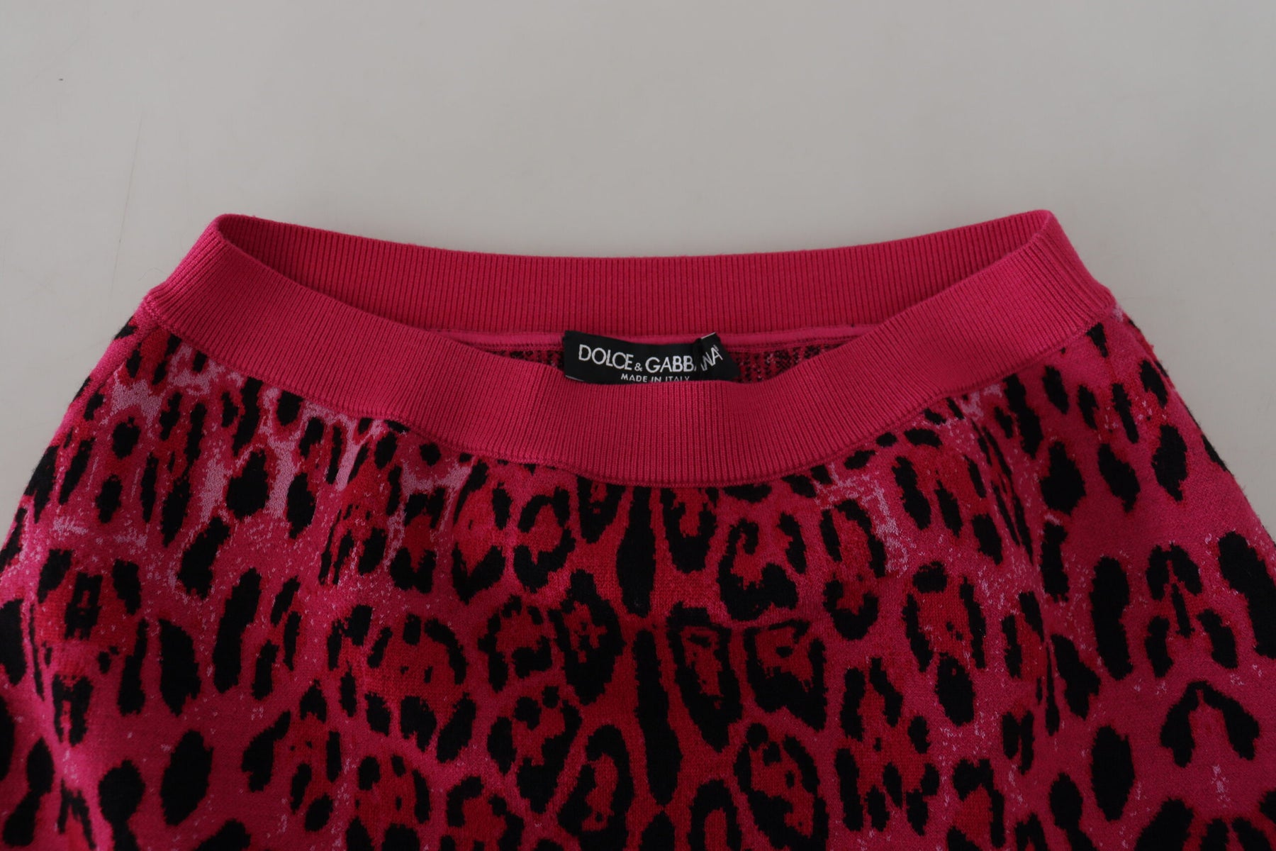 Dolce & Gabbana Pink Leopard High Waist A-line Mini Skirt | Regal Royce