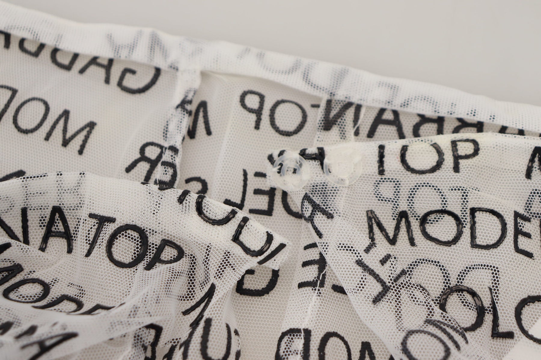 Dolce & Gabbana White Logo See Through A-line Mini Skirt | Regal Royce