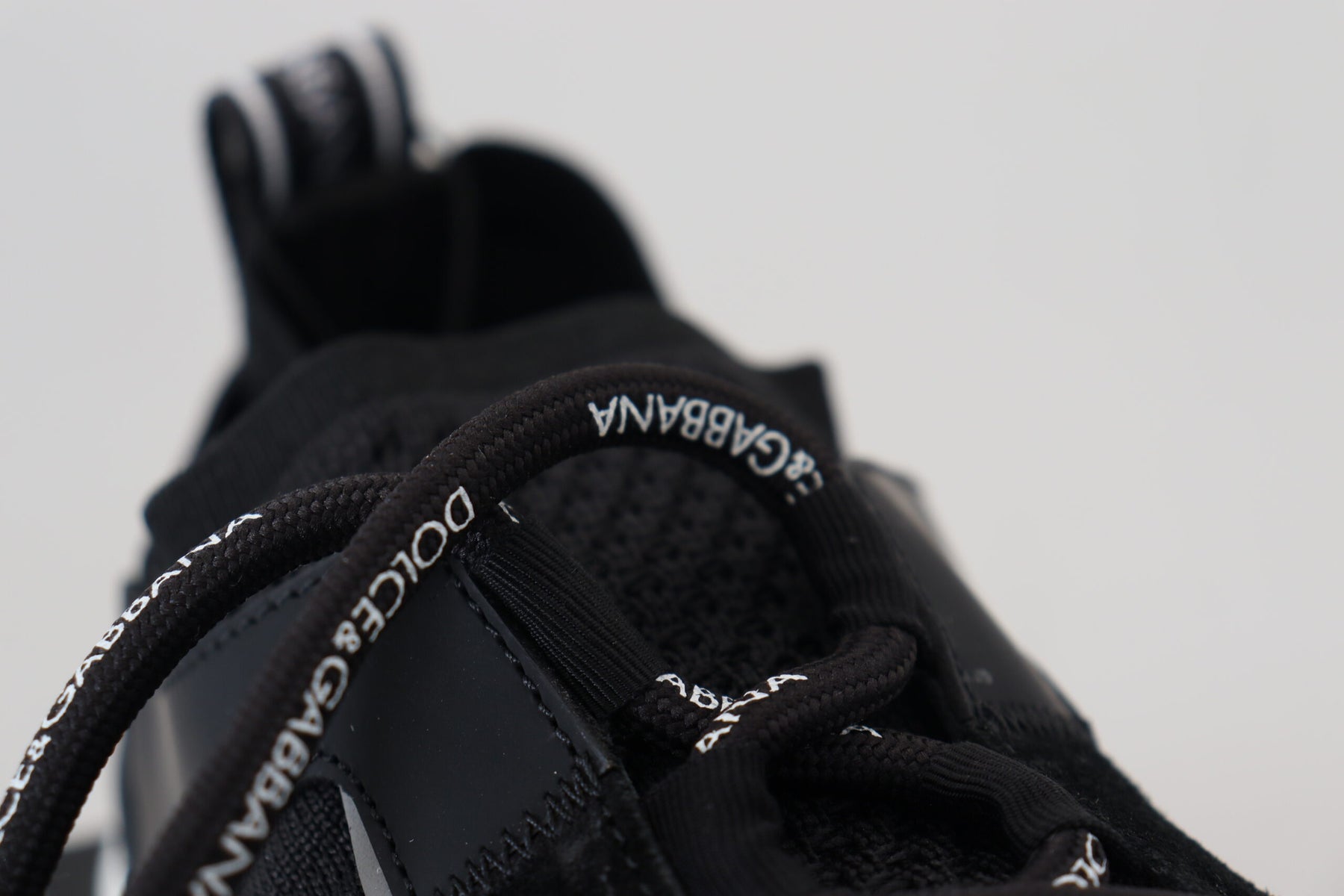 Dolce & Gabbana Black Mesh Sorrento Trekking Sneakers Shoes | Regal Royce