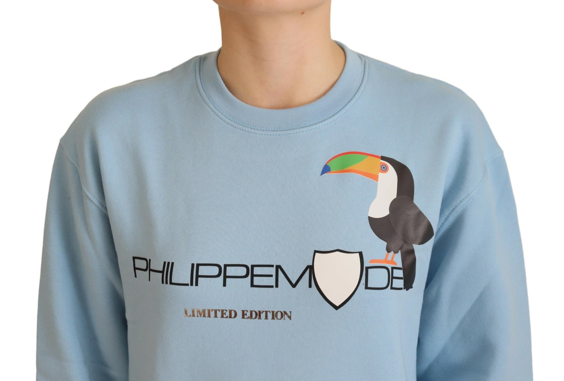 Philippe Model Light Blue Logo Printed Long Sleeves Sweater | Regal Royce