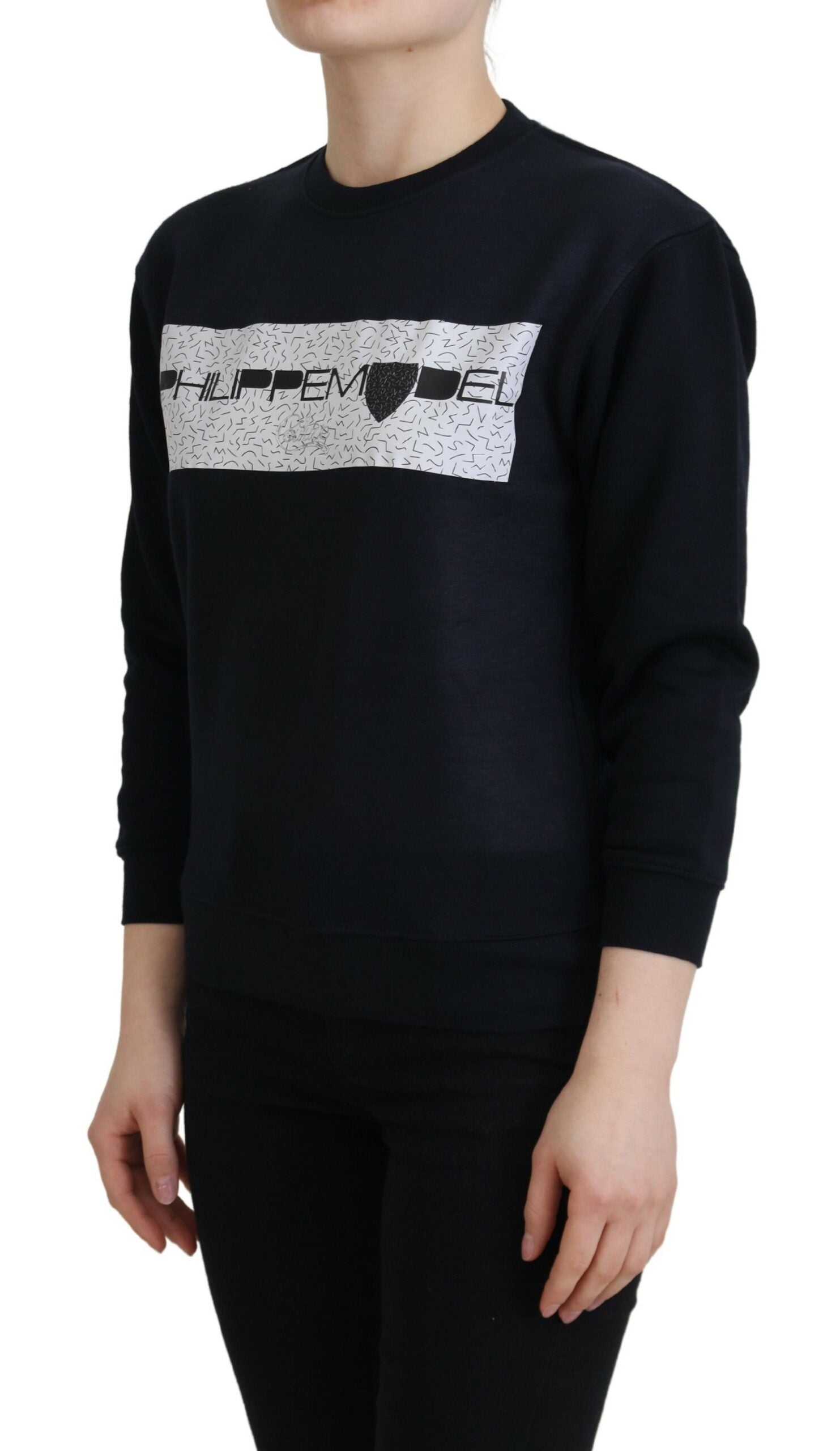 Philippe Model Black Printed Long Sleeves Pullover Sweater | Regal Royce