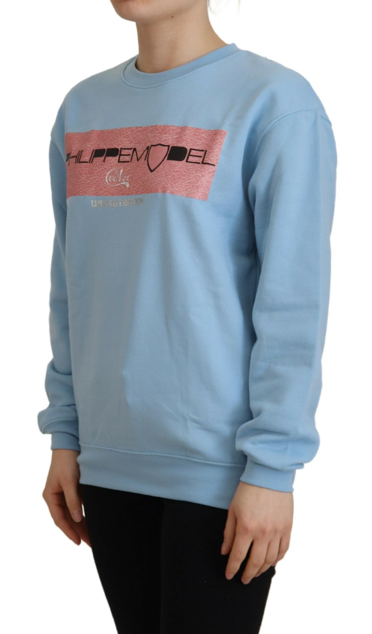 Philippe Model Light Blue Logo Printed Long Sleeves Sweater | Regal Royce