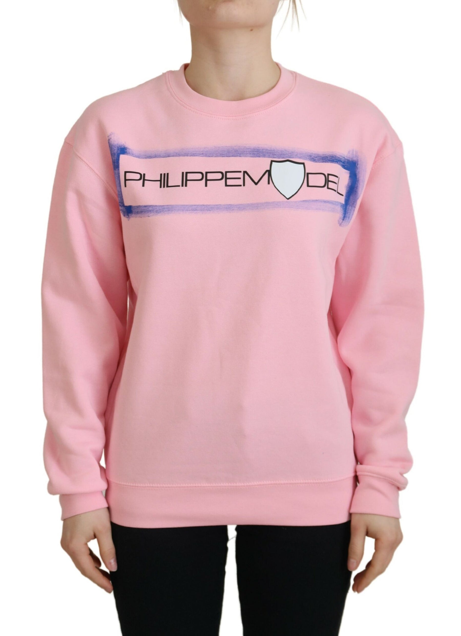 Philippe Model Pink Printed Long Sleeves Pullover Sweater | Regal Royce