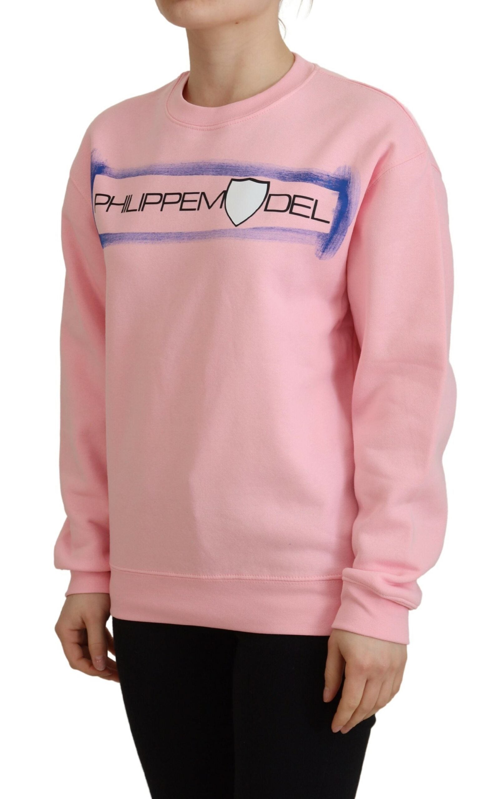 Philippe Model Pink Printed Long Sleeves Pullover Sweater | Regal Royce