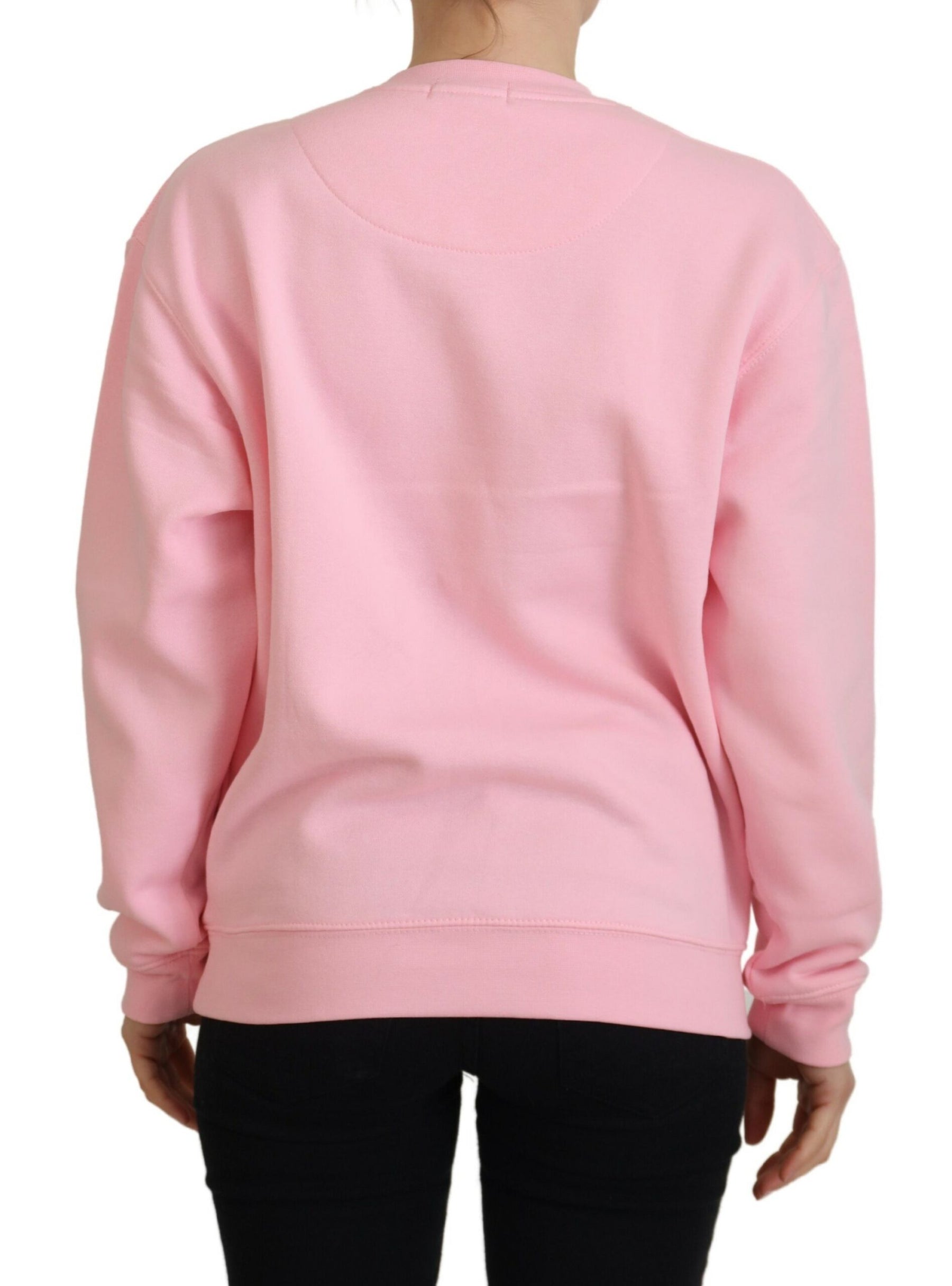 Philippe Model Pink Printed Long Sleeves Pullover Sweater | Regal Royce