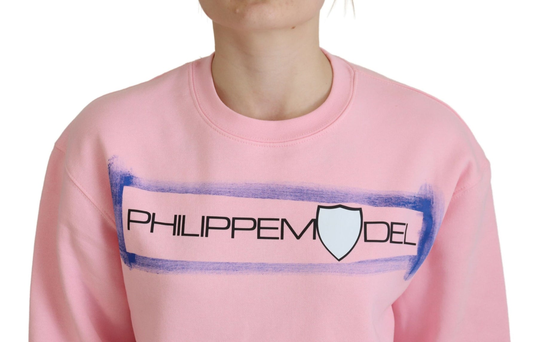 Philippe Model Pink Printed Long Sleeves Pullover Sweater | Regal Royce