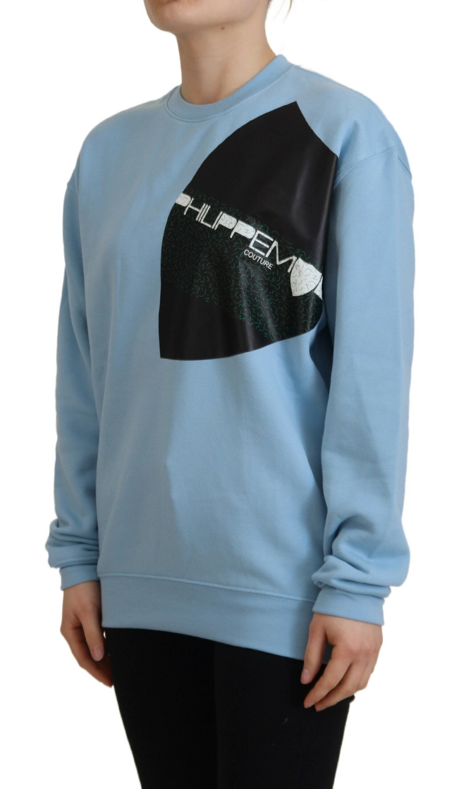 Philippe Model Light Blue Logo Printed Long Sleeves Sweater | Regal Royce
