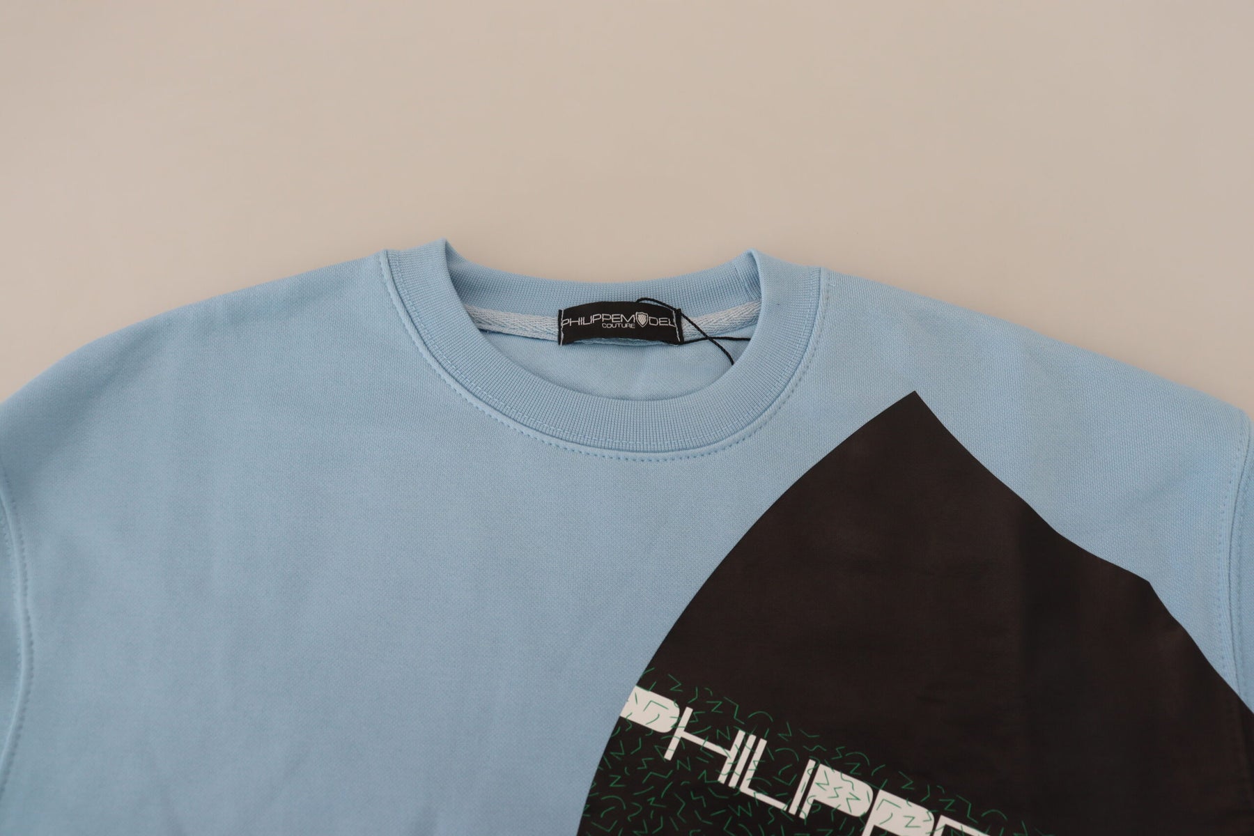 Philippe Model Light Blue Logo Printed Long Sleeves Sweater | Regal Royce