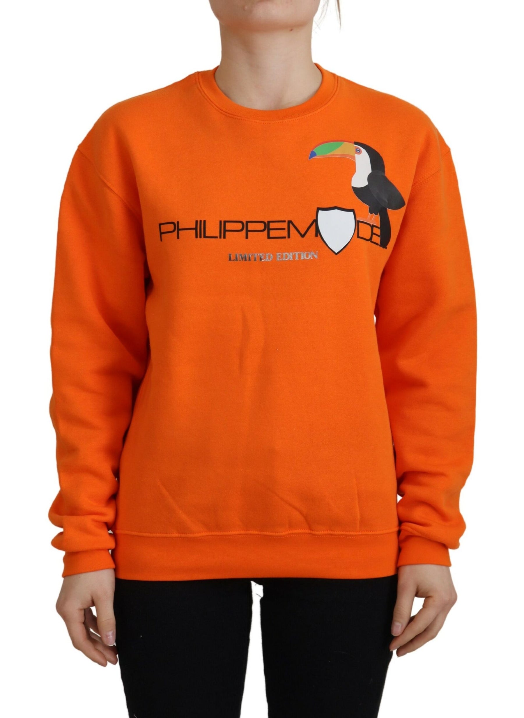 Philippe Model Orange Printed Long Sleeves Pullover Sweater | Regal Royce