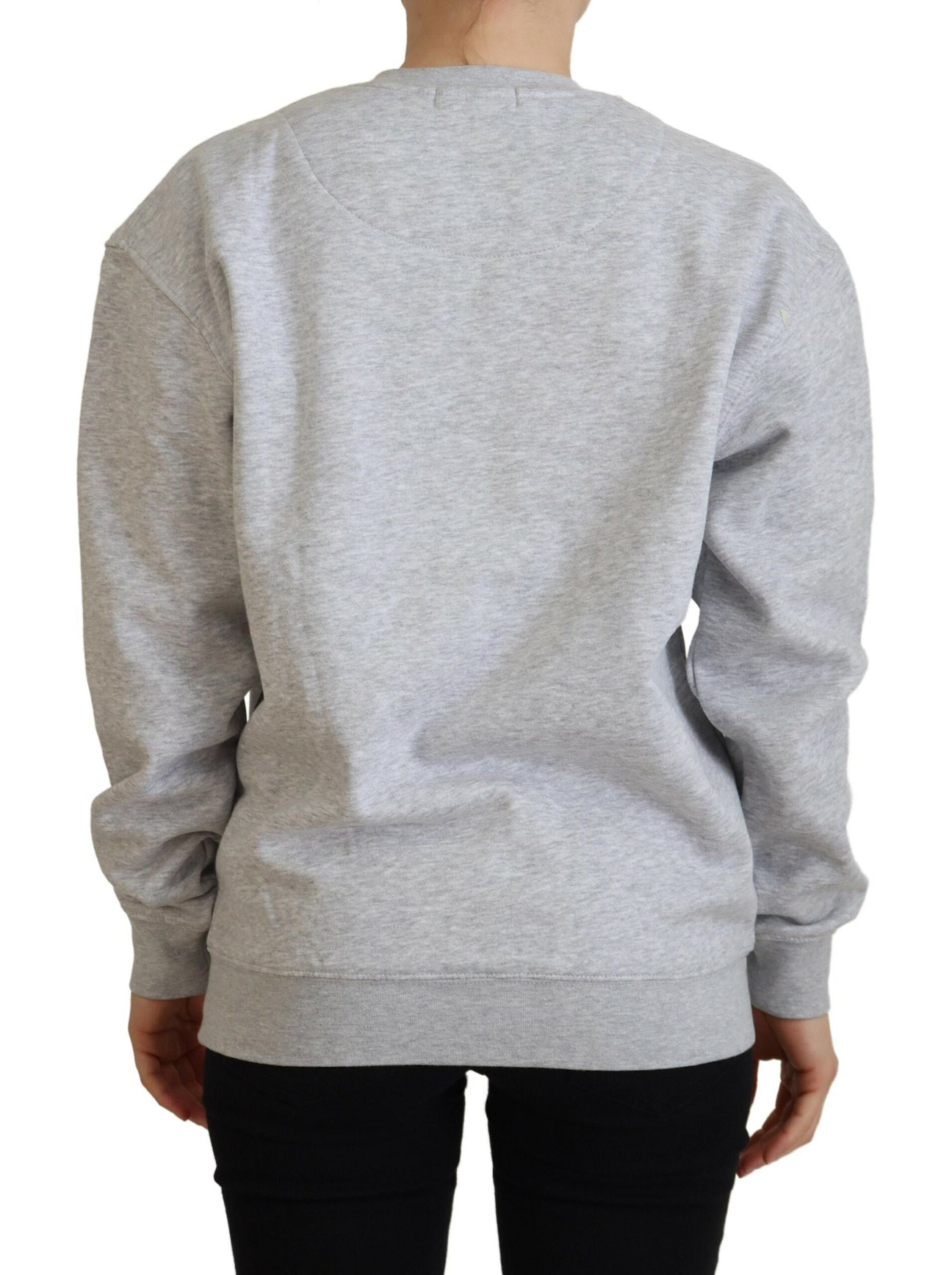 Philippe Model Gray Printed Long Sleeves Pullover Sweater | Regal Royce