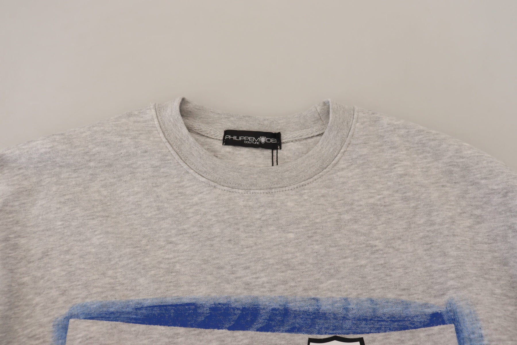 Philippe Model Gray Printed Long Sleeves Pullover Sweater | Regal Royce