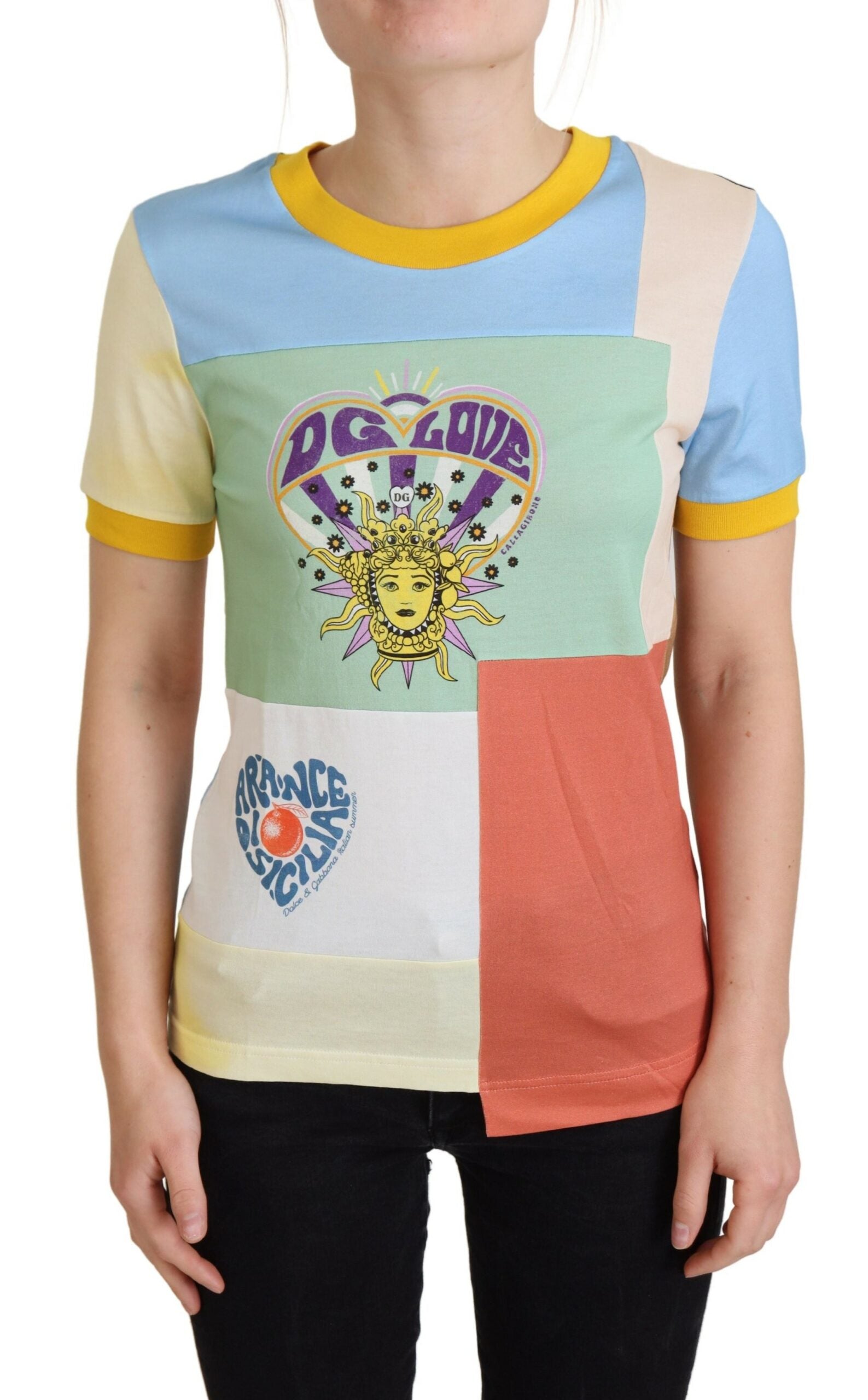 Dolce & Gabbana Multicolor Cotton  DG Love Patchwork | Regal Royce