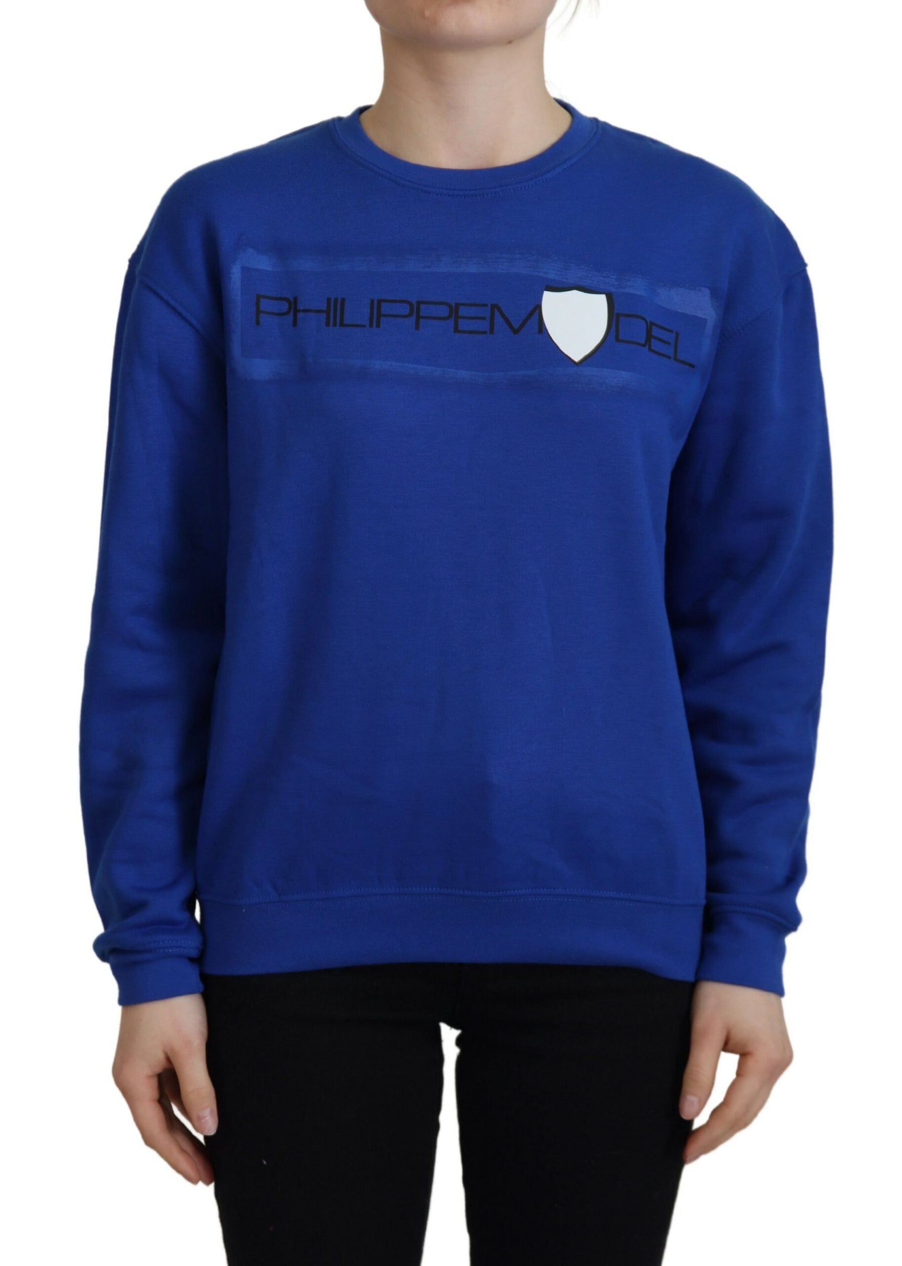 Philippe Model Blue Printed Long Sleeves Pullover Sweater | Regal Royce