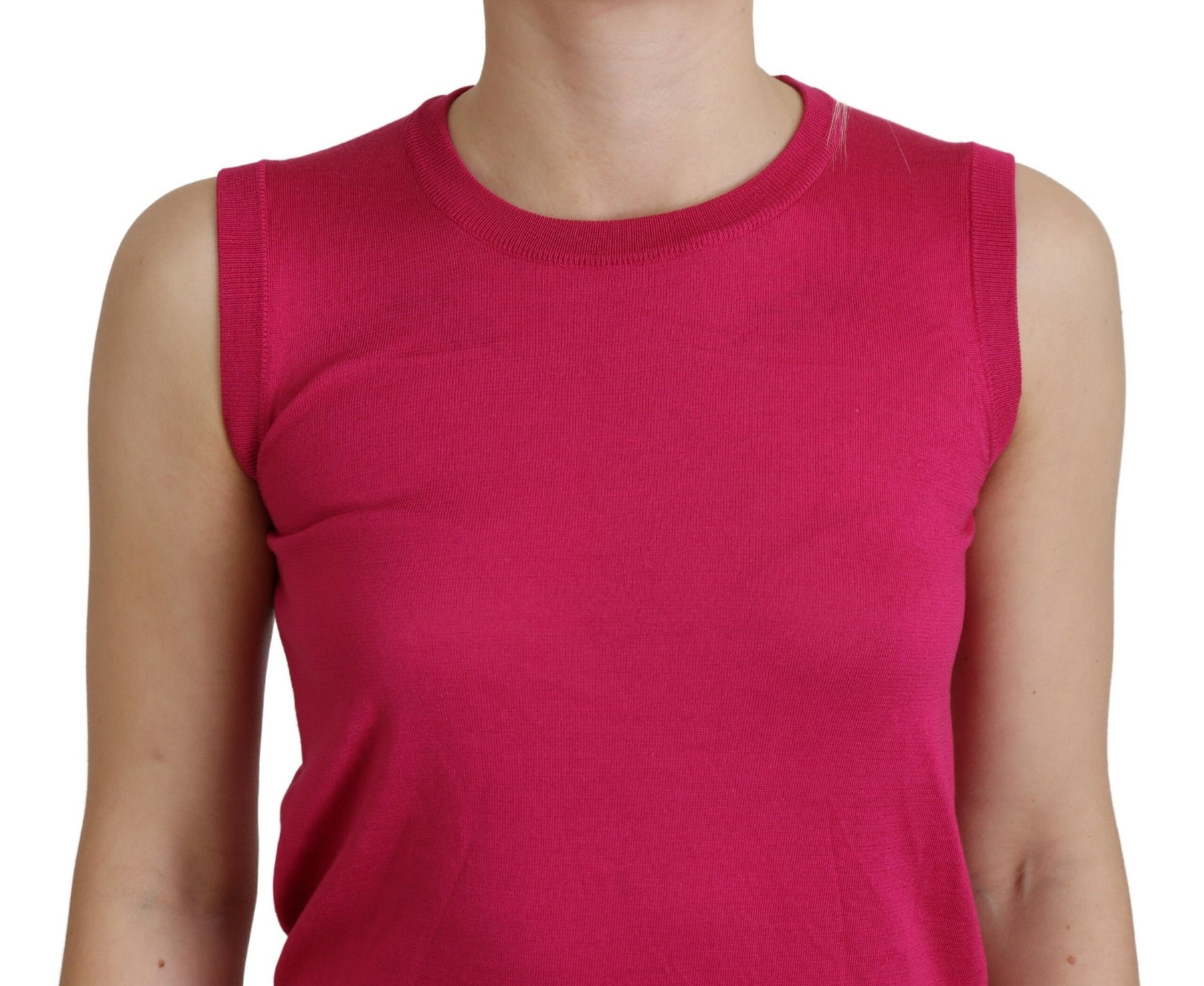 Dolce & Gabbana Pink Silk Vest Pullover Crewneck Tank Top | Regal Royce