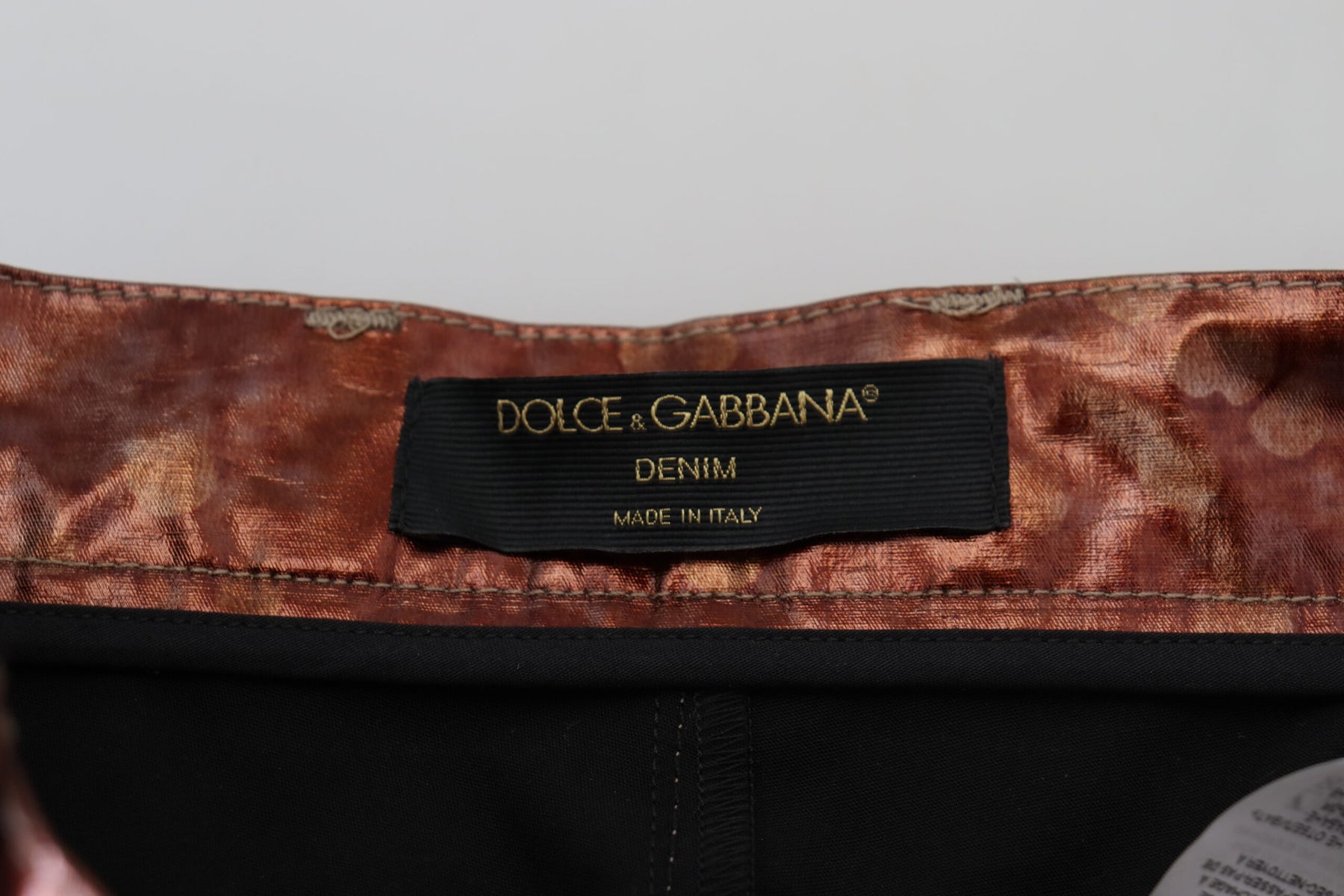 Dolce & Gabbana Metallic Bronze High Waist Skinny Jeans | Regal Royce