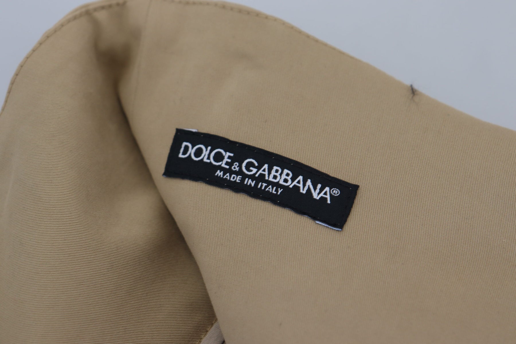 Dolce & Gabbana Brown Cotton High Waist Tapered Pants | Regal Royce