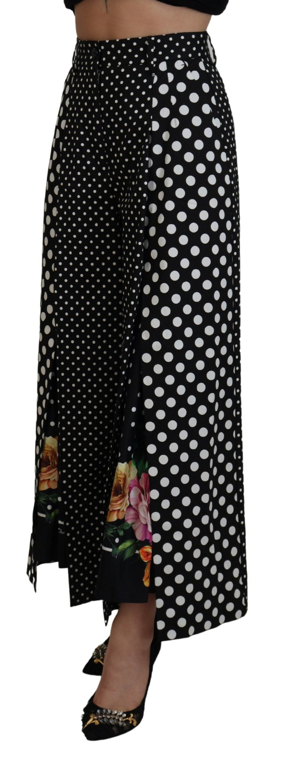 Dolce & Gabbana Multicolor Polka Dots High Waist  Pants | Regal Royce