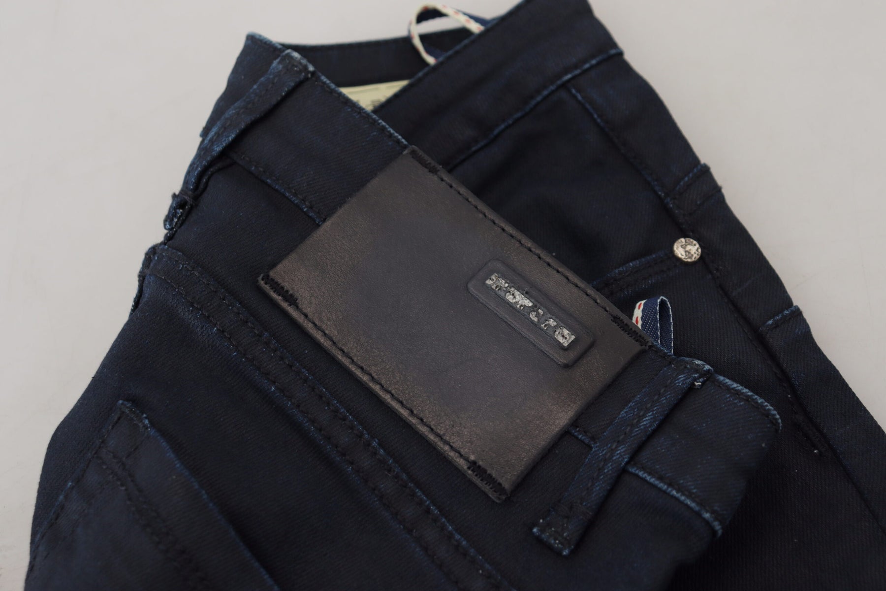 Acht Blue Cotton Low Waist Slim Fit Women Casual Denim Jeans | Regal Royce