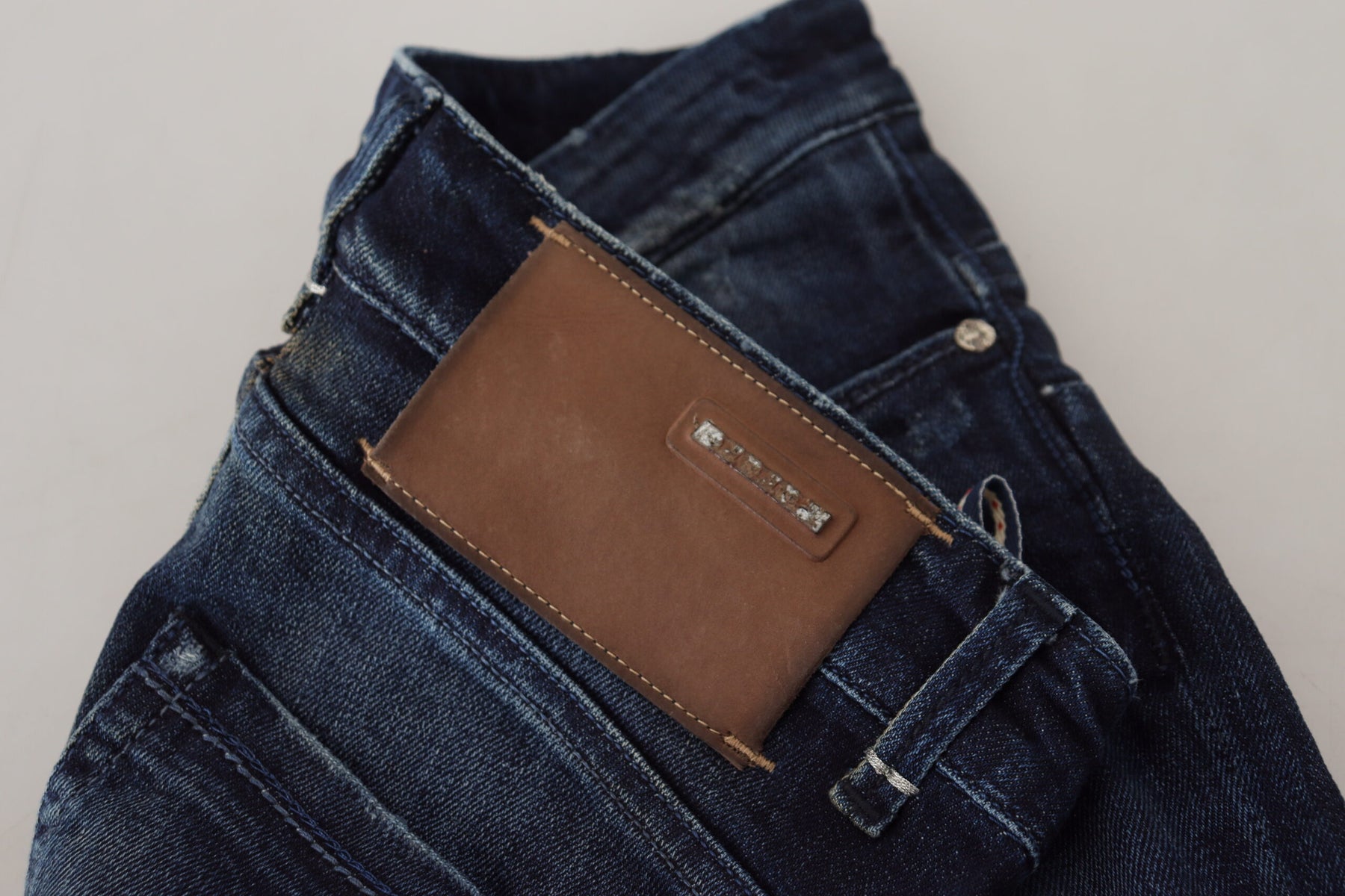 Acht Blue Cotton Low Waist Slim Fit Women Casual Denim Jeans | Regal Royce