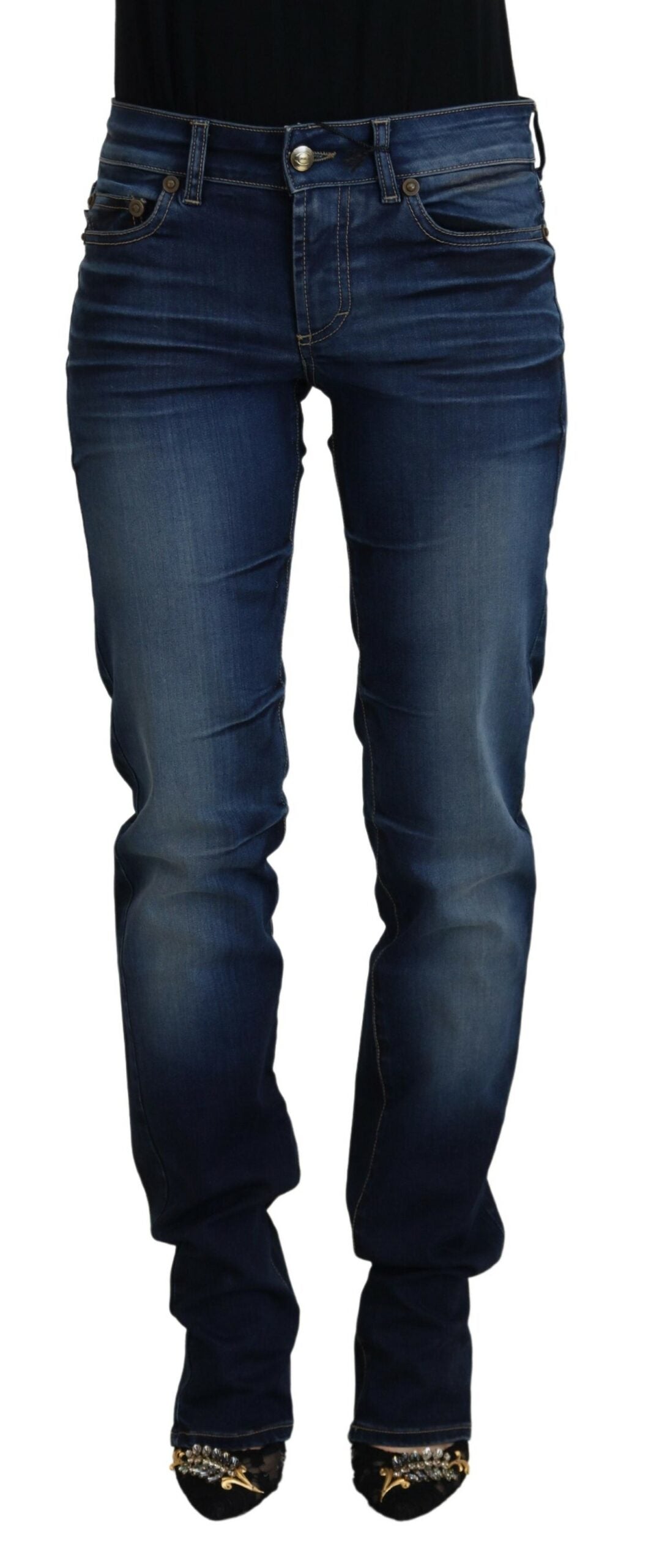 Just Cavalli Blue Cotton Women Casual Denim Jeans | Regal Royce