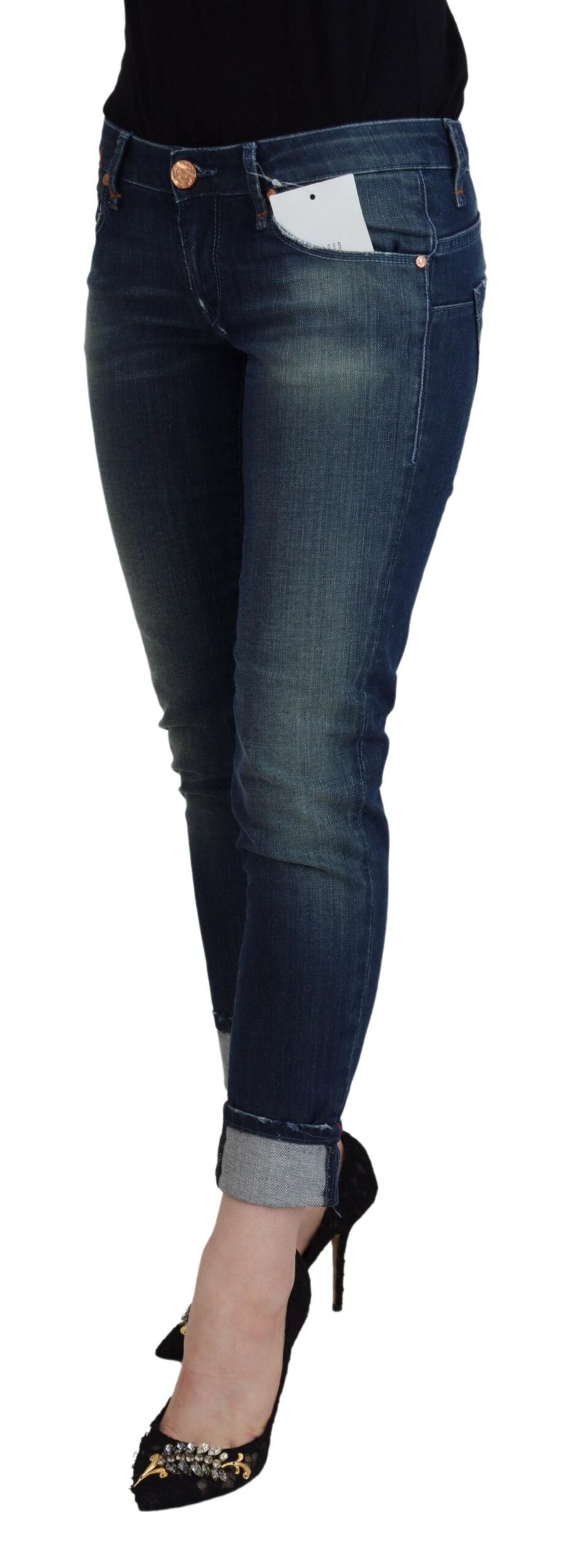 Acht Blue Cotton Slim Fit Women Casual Denim Jeans | Regal Royce