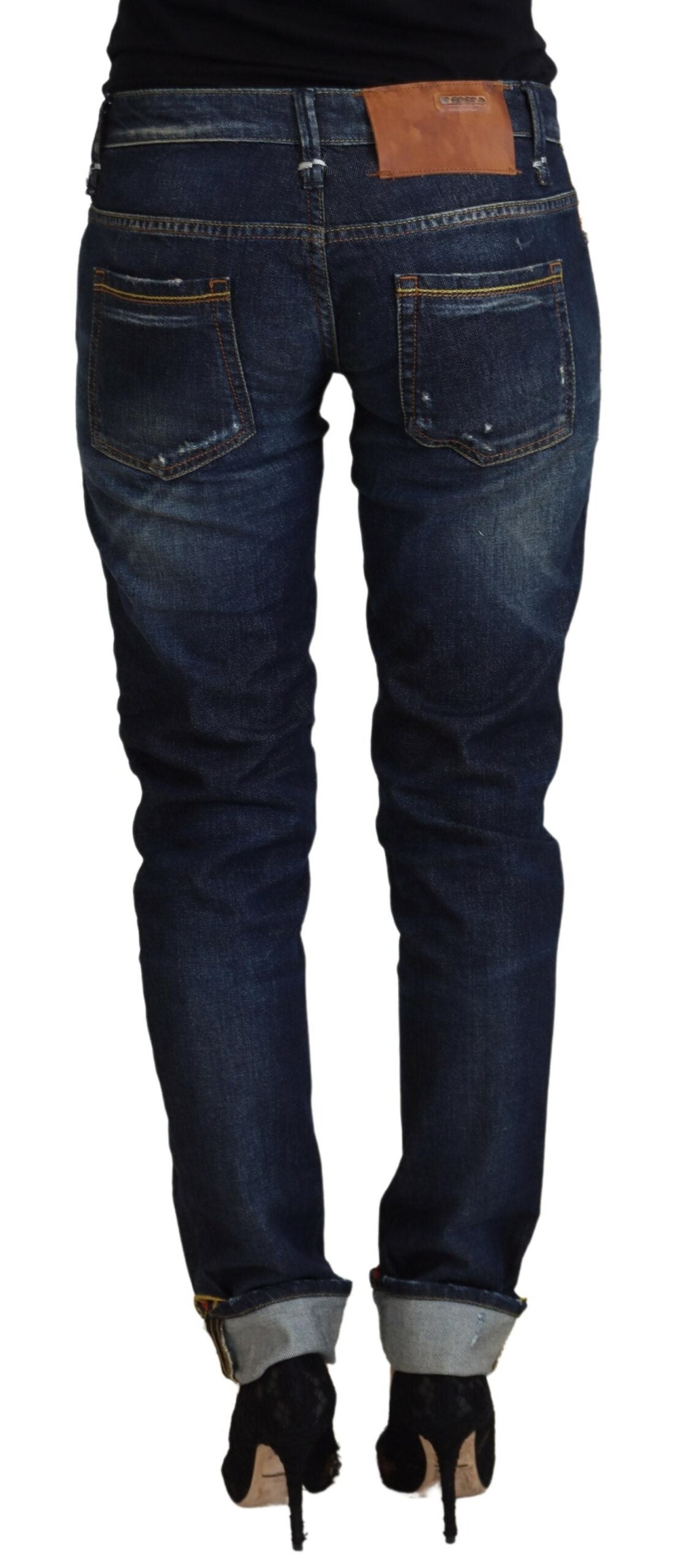 Acht Blue Cotton Slim Fit Women Casual Denim Jeans | Regal Royce