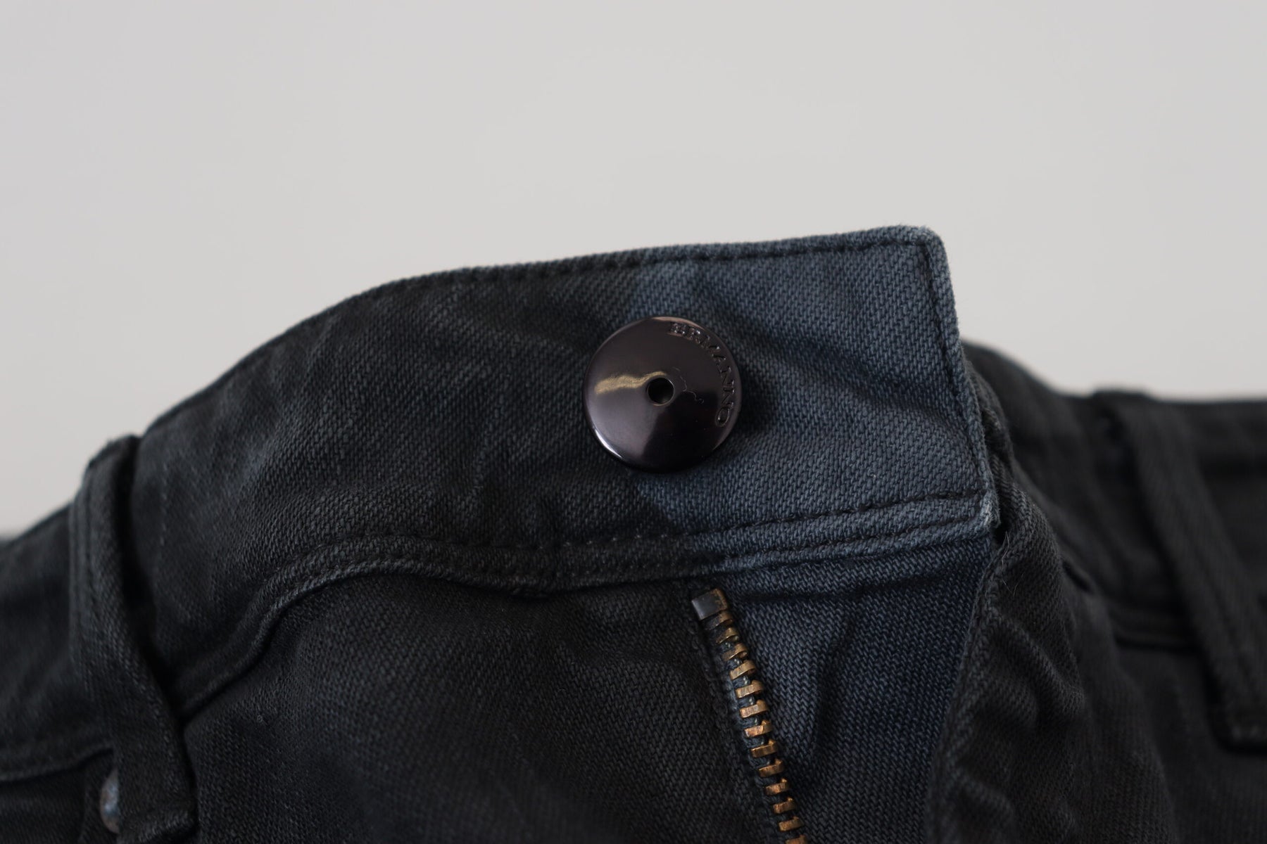 Ermanno Scervino Black Cotton Slim Fit Women Denim Jeans | Regal Royce