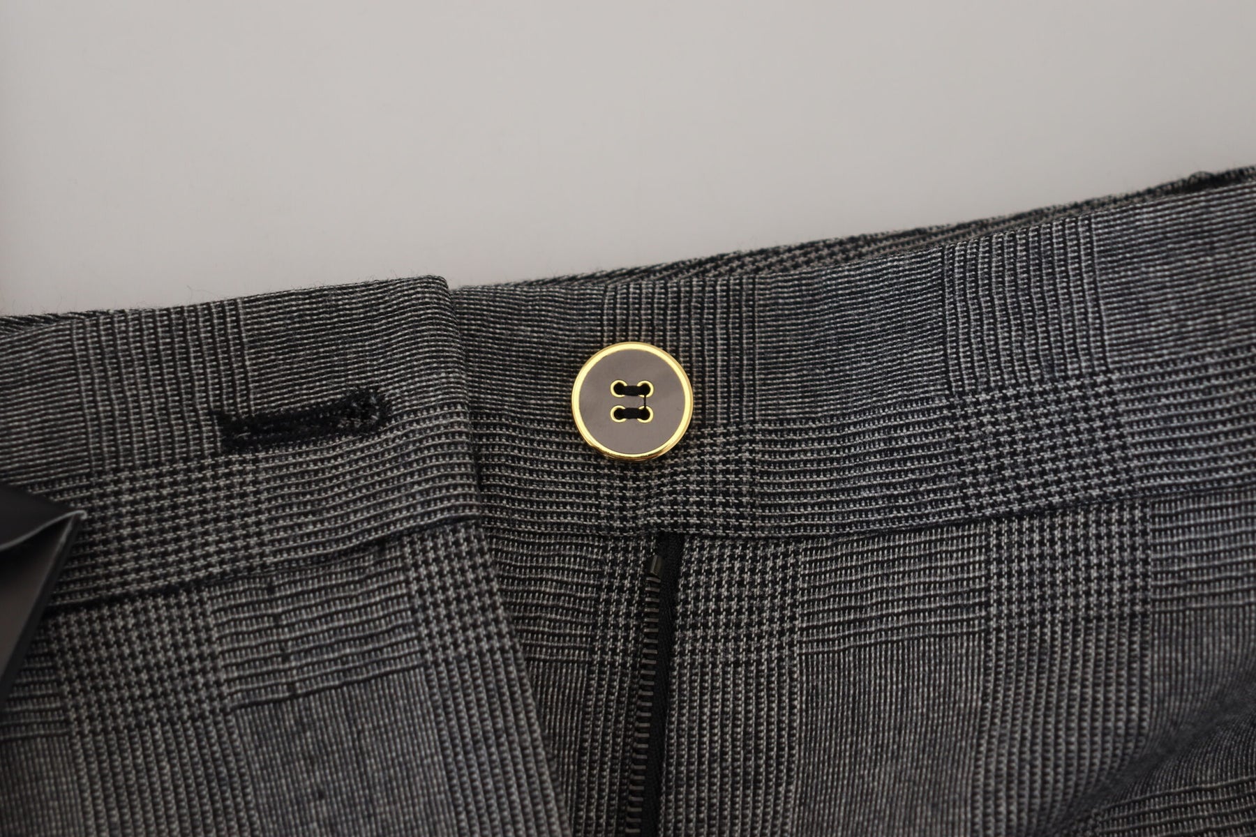 Dolce & Gabbana Gray High Waist Women Wool Pants | Regal Royce