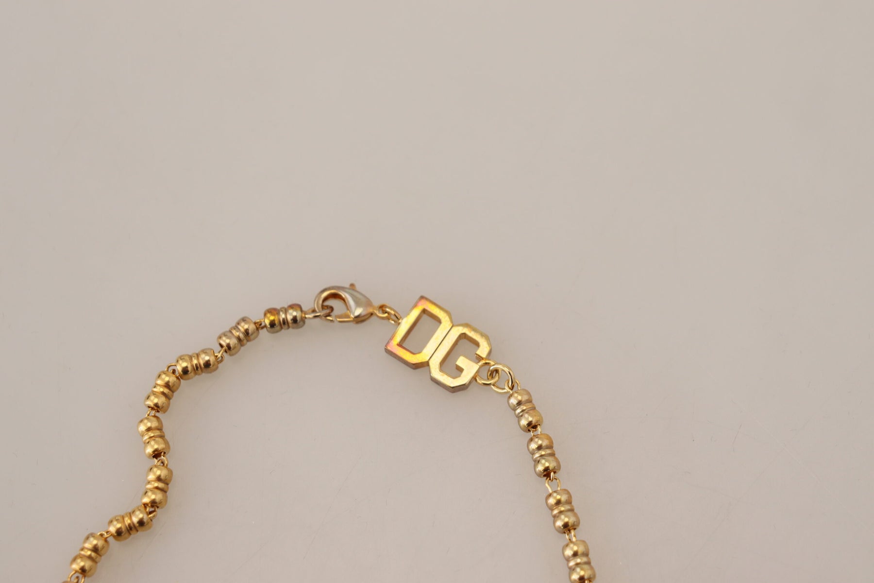 Dolce & Gabbana Gold Brass Chain SUPER PIG Pendant Logo Necklace | Regal Royce