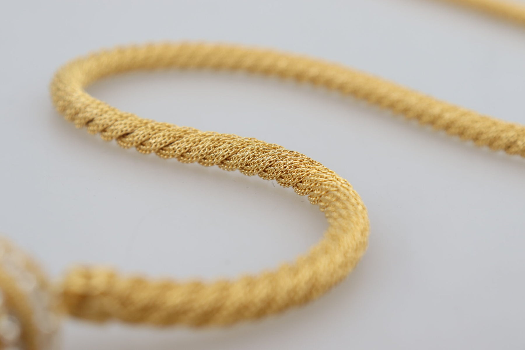 Dolce & Gabbana Gold Brass Sicily Crystal Robe Statement Necklace | Regal Royce