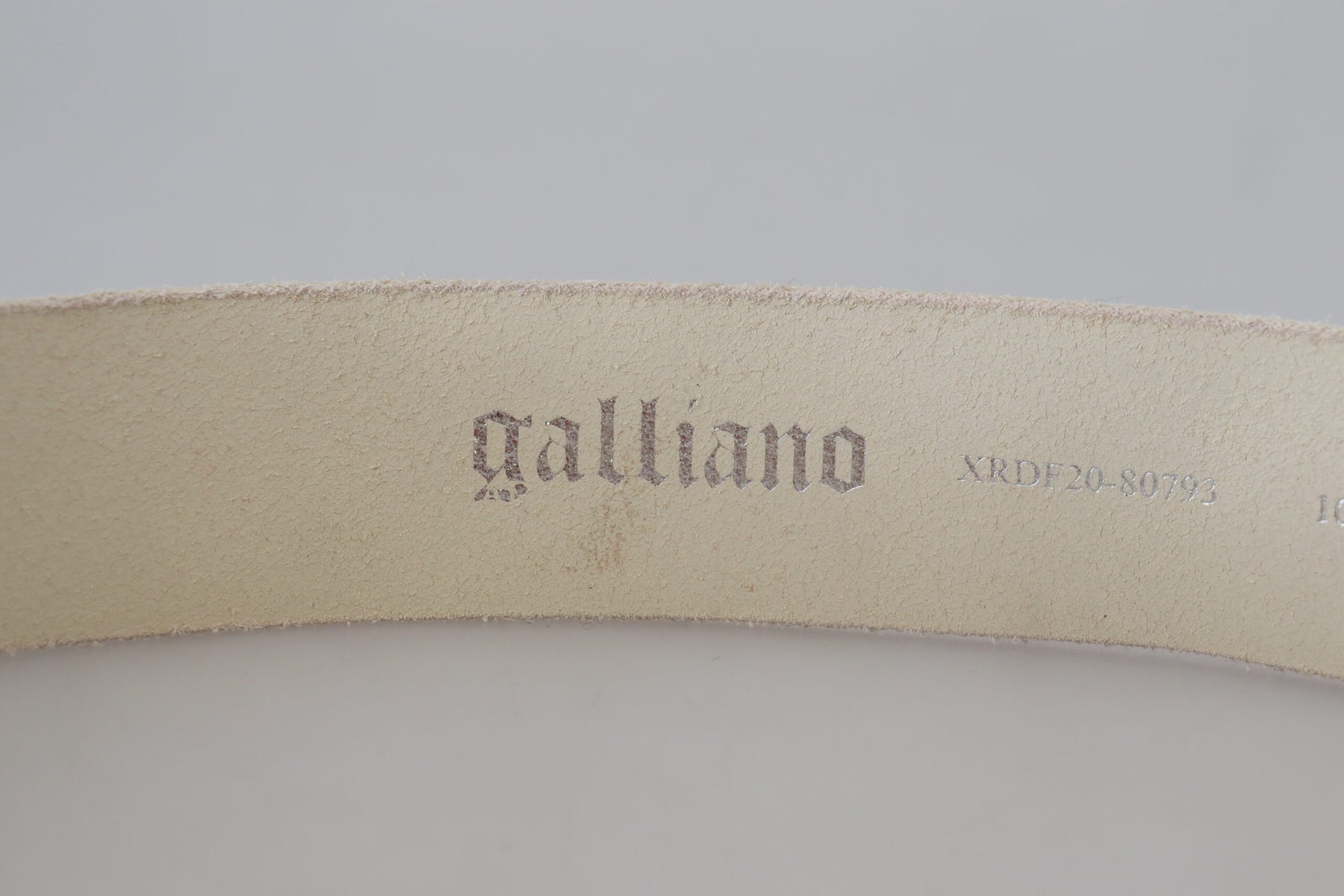 John Galliano Pink Leather Letter Logo Round Buckle Waist Belt | Regal Royce