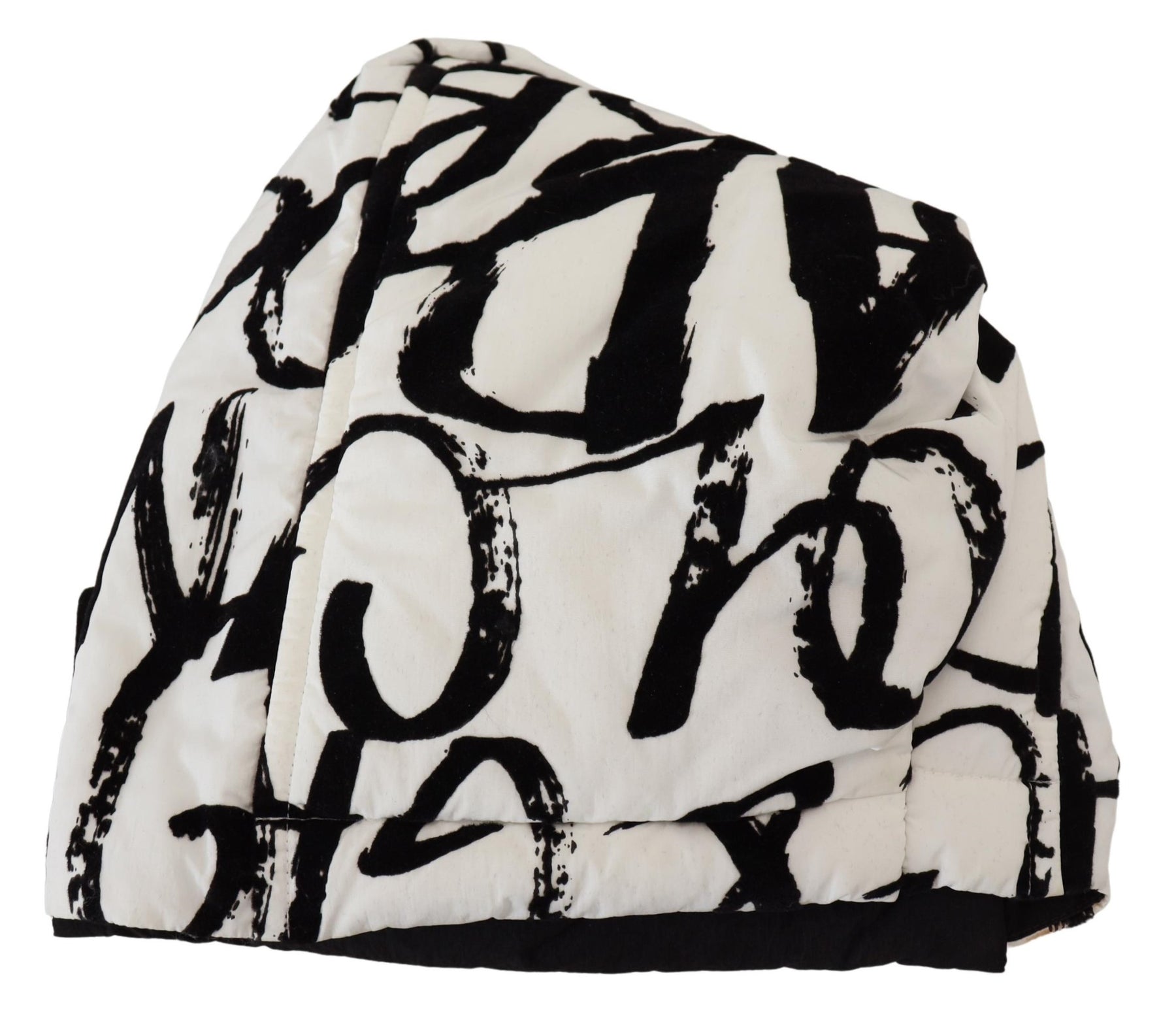 Dolce & Gabbana White Printed Nylon Women Winter Beanie Cap Hat | Regal Royce