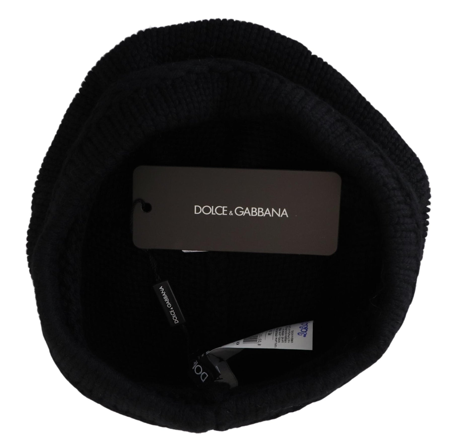 Dolce & Gabbana Black Virgin Wool Women Winter Beanie Cap Hat | Regal Royce
