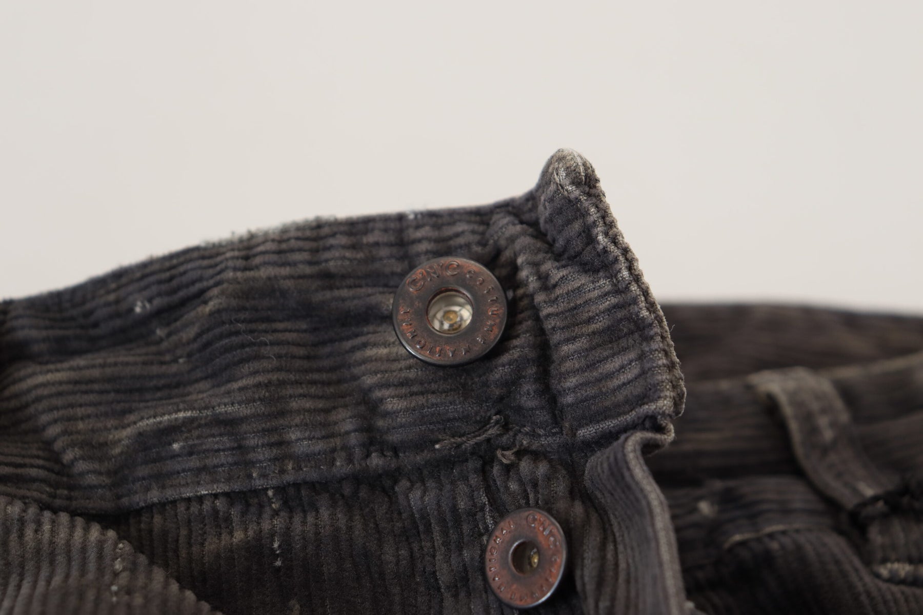 Costume National Gray Cotton Corduroy Men Casual Jeans | Regal Royce