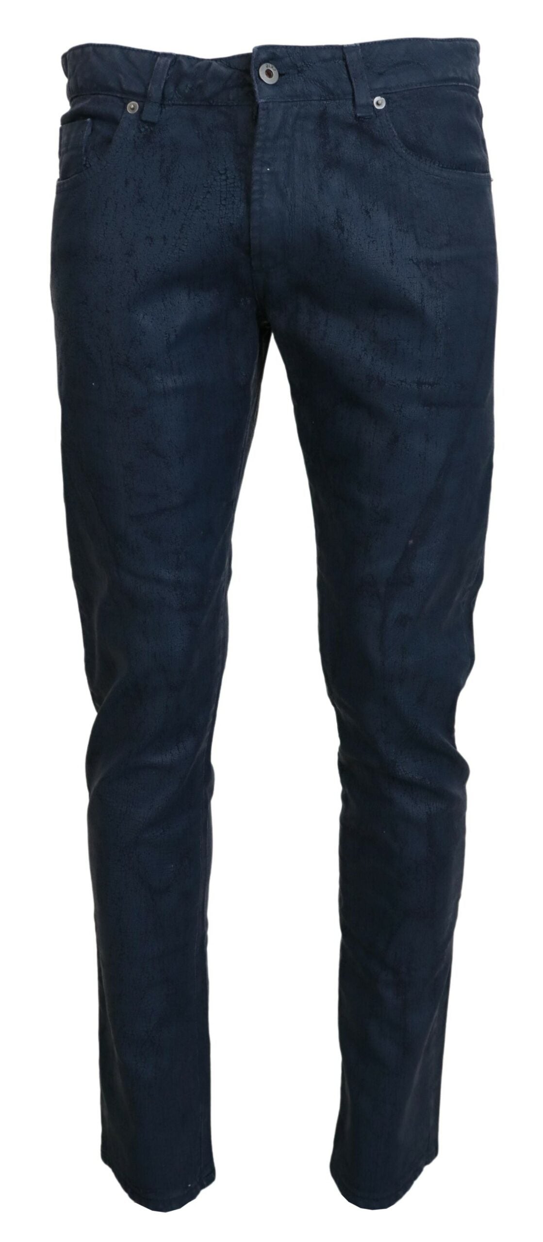 Exte Blue Cotton Tapered Slim Fit Men Casual Denim Jeans | Regal Royce