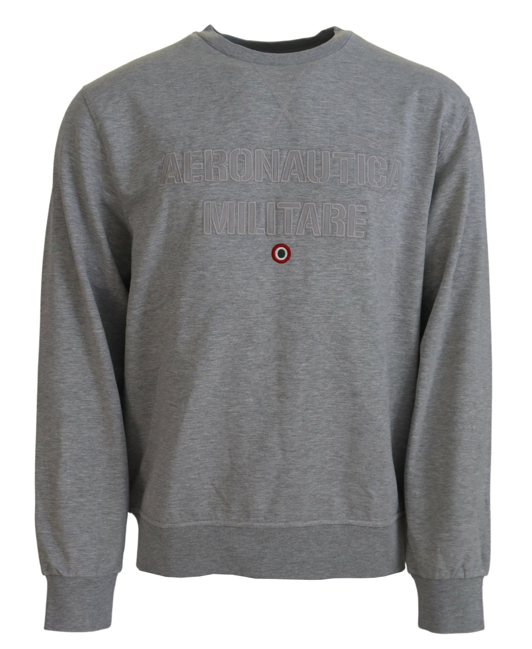Aeronautica Militare Gray Men Pullover Sweatshirt Sweater | Regal Royce