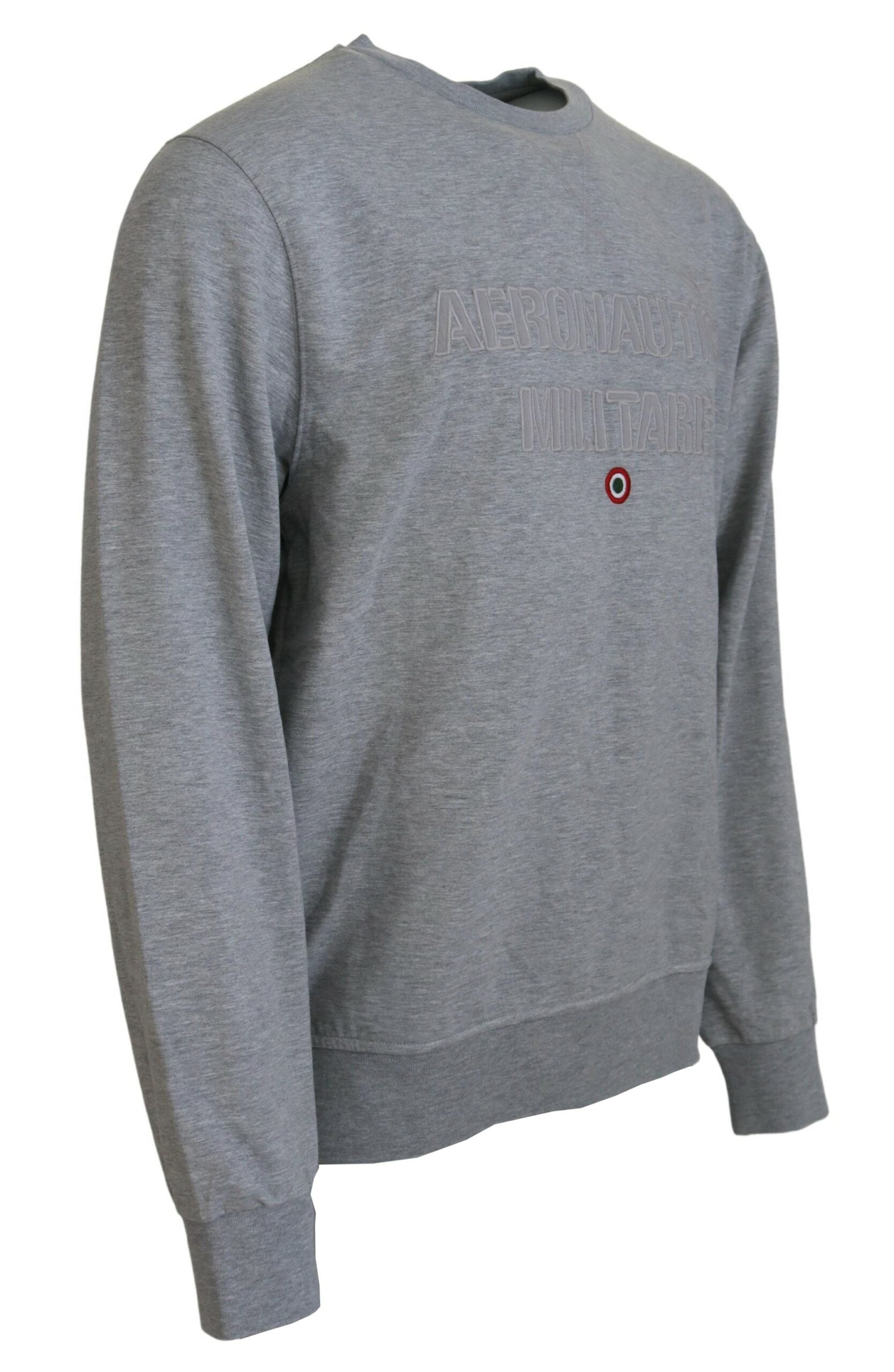 Aeronautica Militare Gray Men Pullover Sweatshirt Sweater | Regal Royce