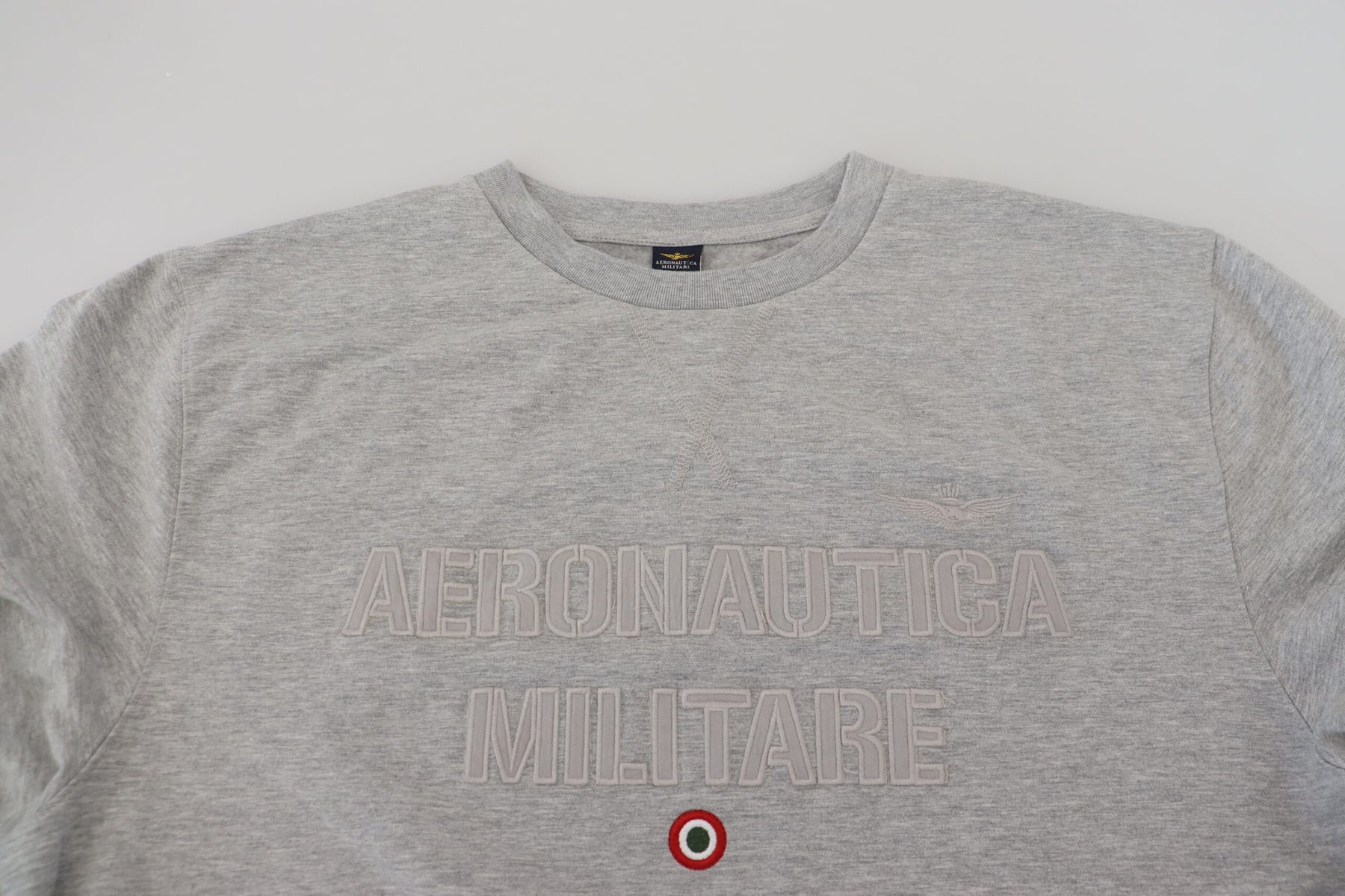 Aeronautica Militare Gray Men Pullover Sweatshirt Sweater | Regal Royce