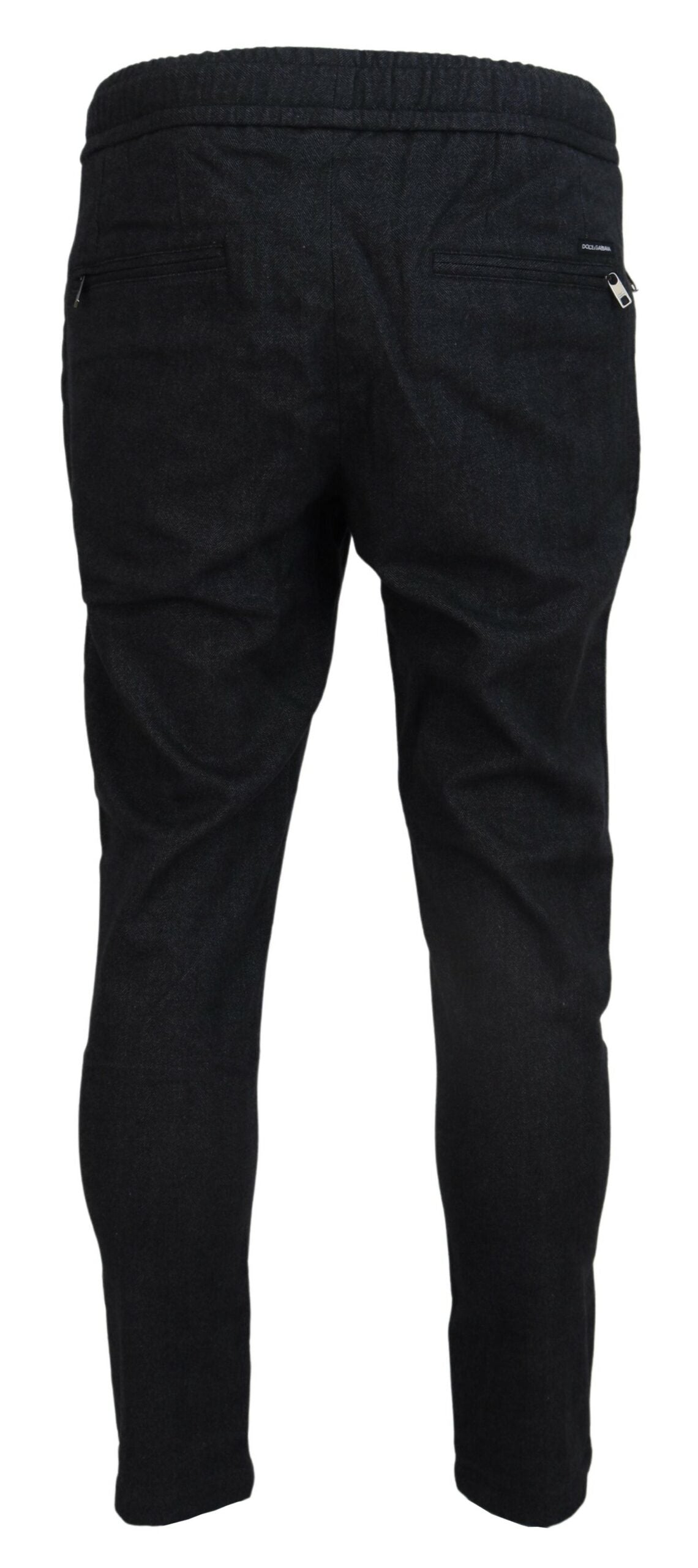 Dolce & Gabbana Gray Cotton Jogger Men Pants | Regal Royce