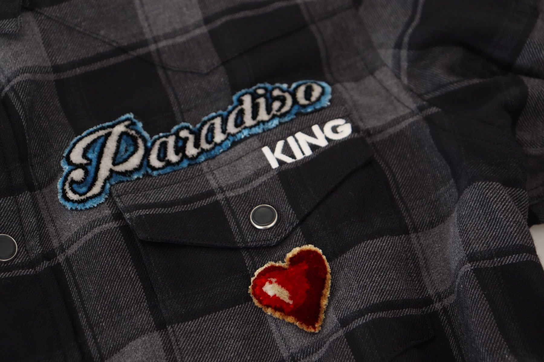 Dolce & Gabbana Black Gray Check Men Long Sleeves Shirt | Regal Royce