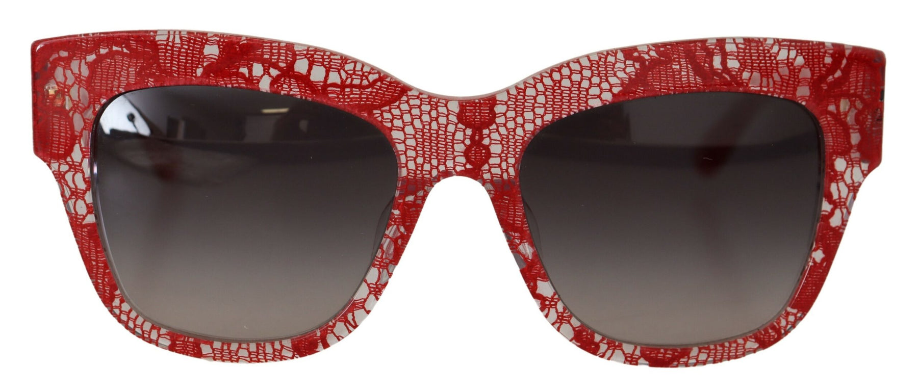 Dolce & Gabbana Red DG4231F Lace Acetate Rectangle Shades Sunglasses | Regal Royce