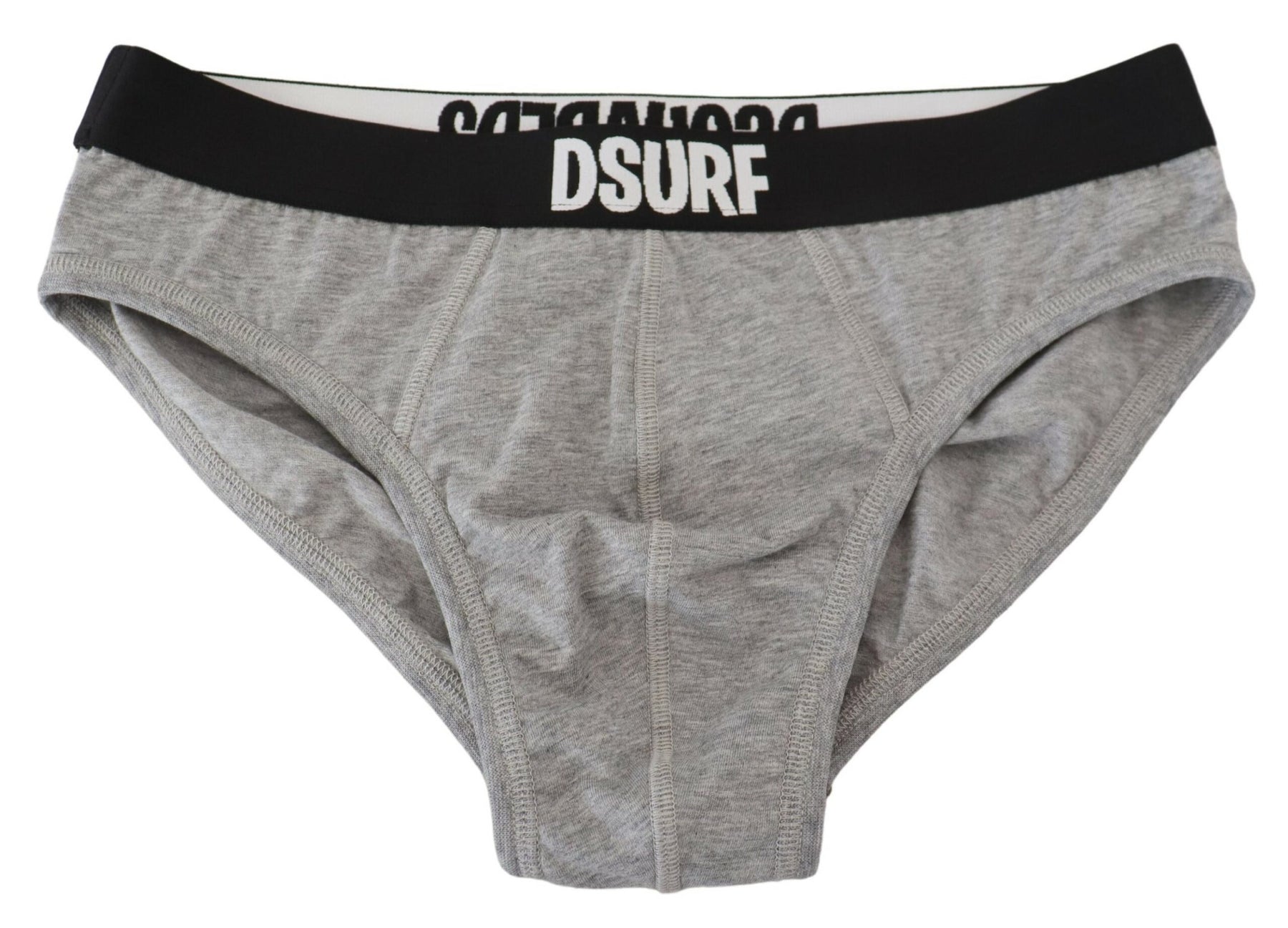 Dsquared² Gray DSURF Logo Cotton Stretch Men Brief Underwear | Regal Royce