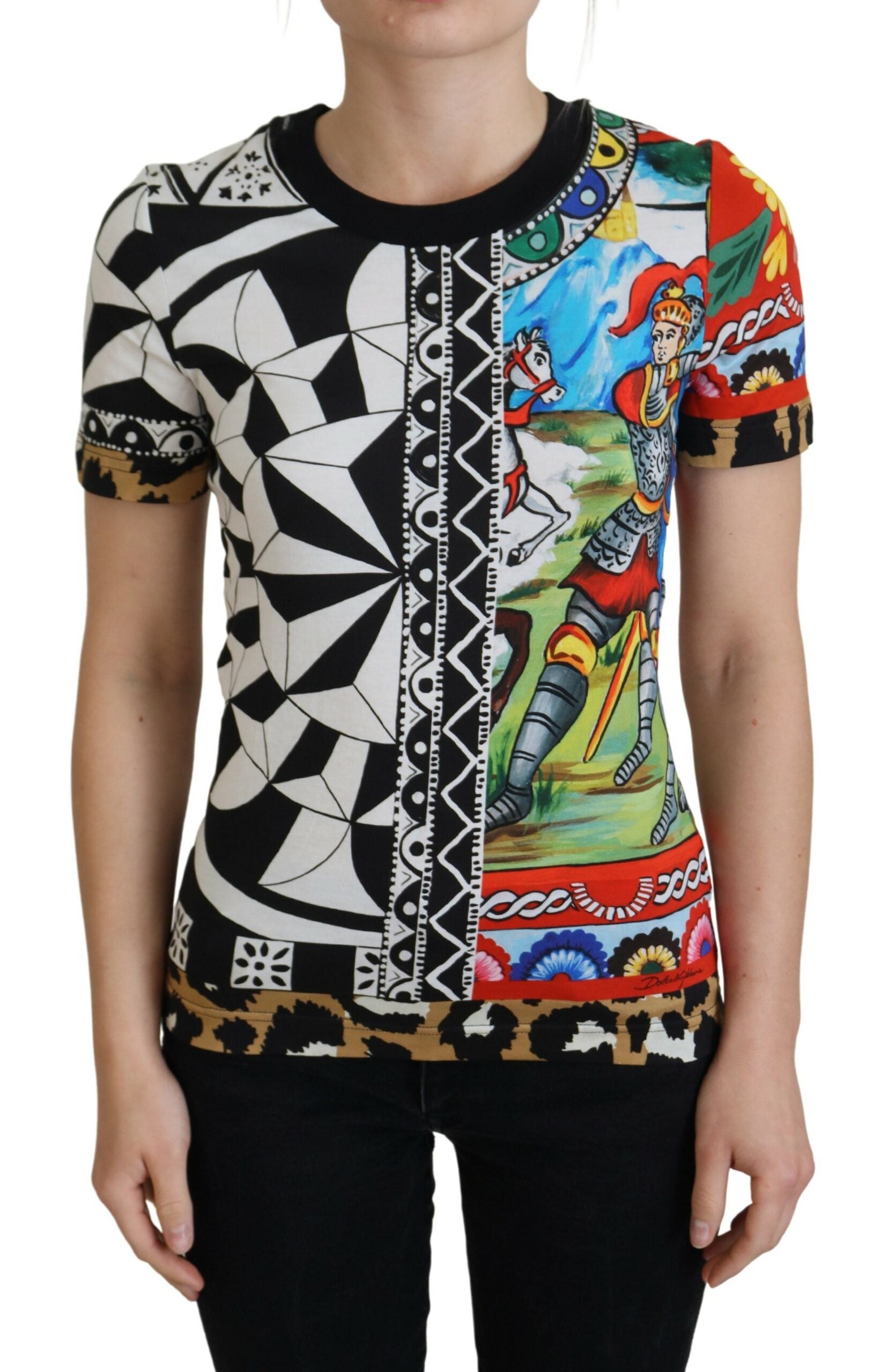 Dolce & Gabbana Multicolor Printed Women Exclusive Shirt Top | Regal Royce