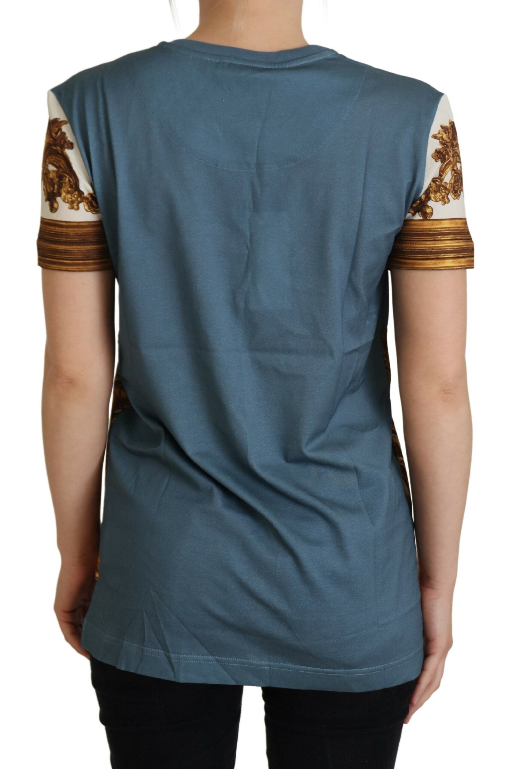 Dolce & Gabbana Multicolor DG Logo Angel Printed Shirt Top | Regal Royce