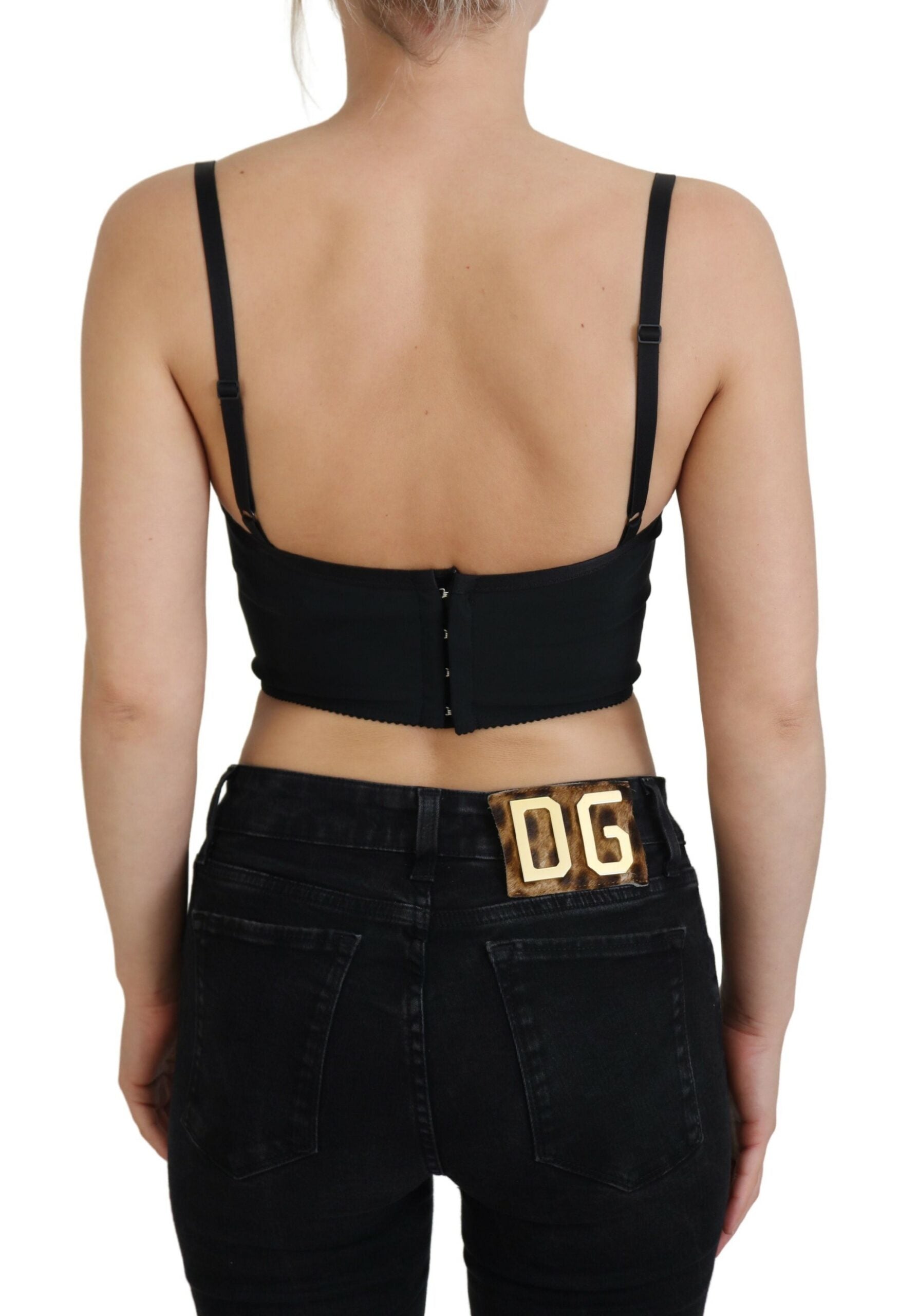 Dolce & Gabbana Pink Leopard Print Cropped Bustier Corset Top | Regal Royce